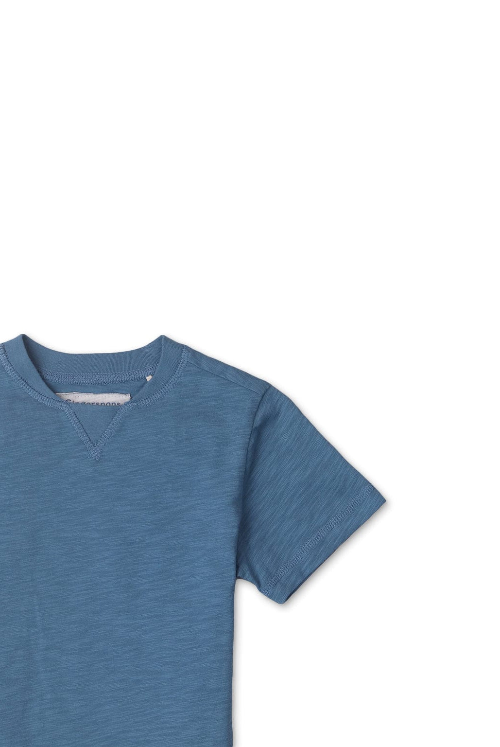 جينجرسنابس تيشيرت ولادي نص كم بياقة دائرية أزرق