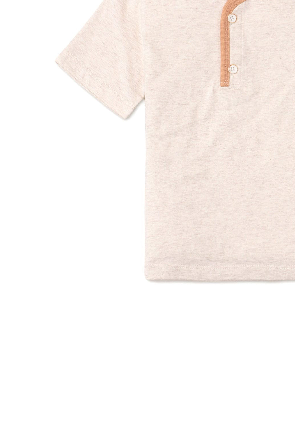 جينجرسنابس تيشيرت سادة بزرار أمامية نص كم ولادي بيج