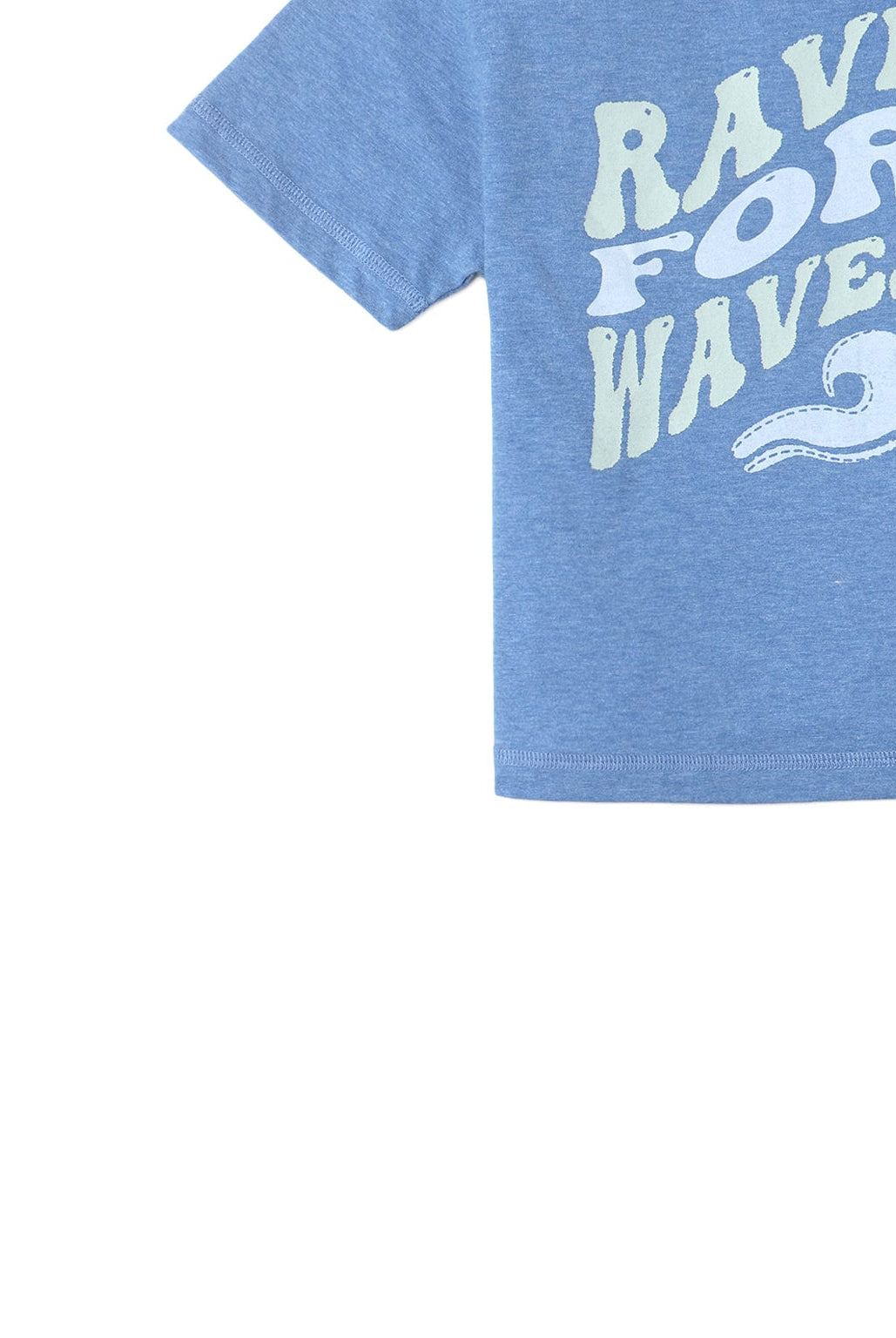 جينجرسنابس تيشيرت ولادي نص كم بطبعة أمامية أزرق