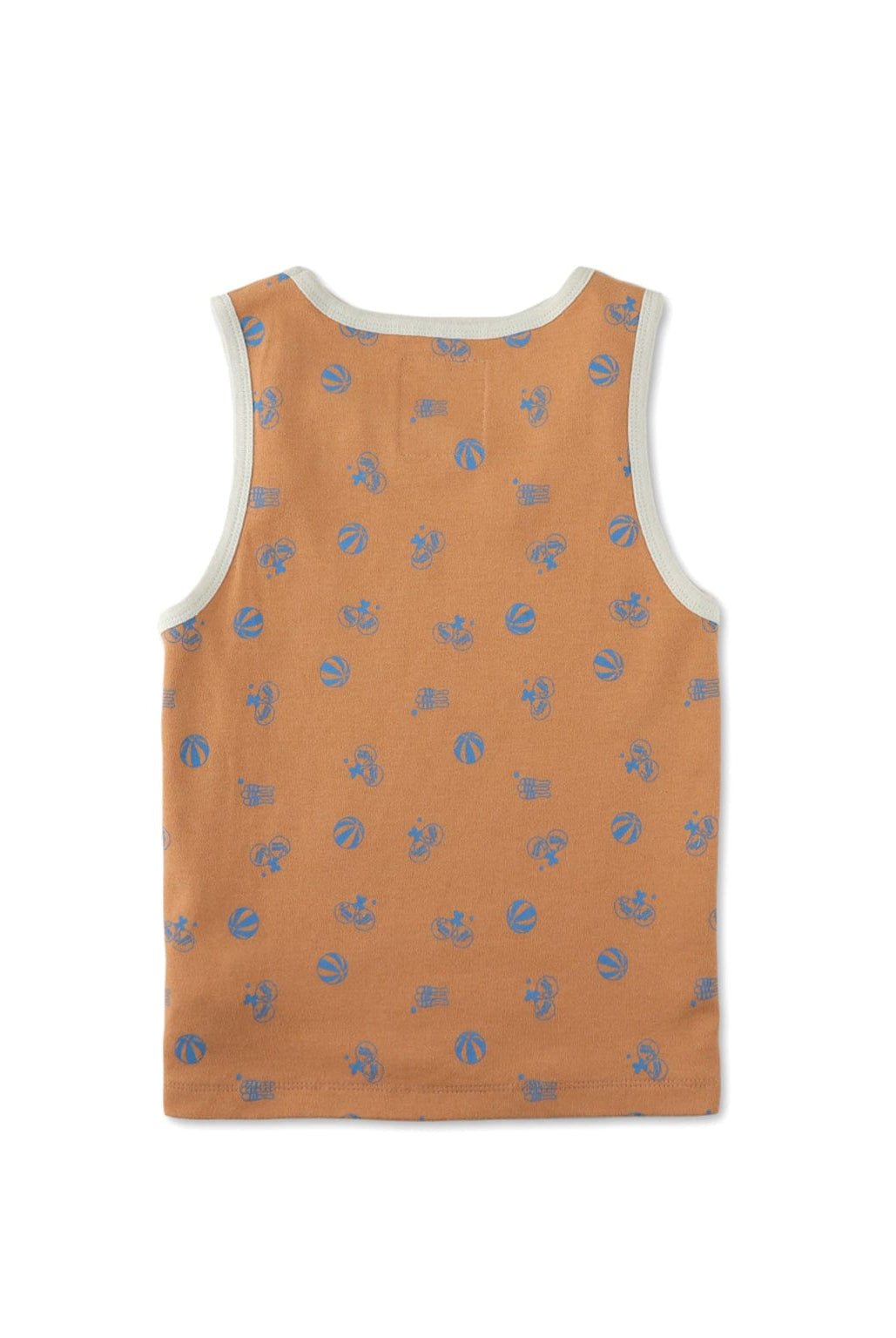 جينجرسنابس تيشيرت أولادي بني بدون أكمام منقوش بني