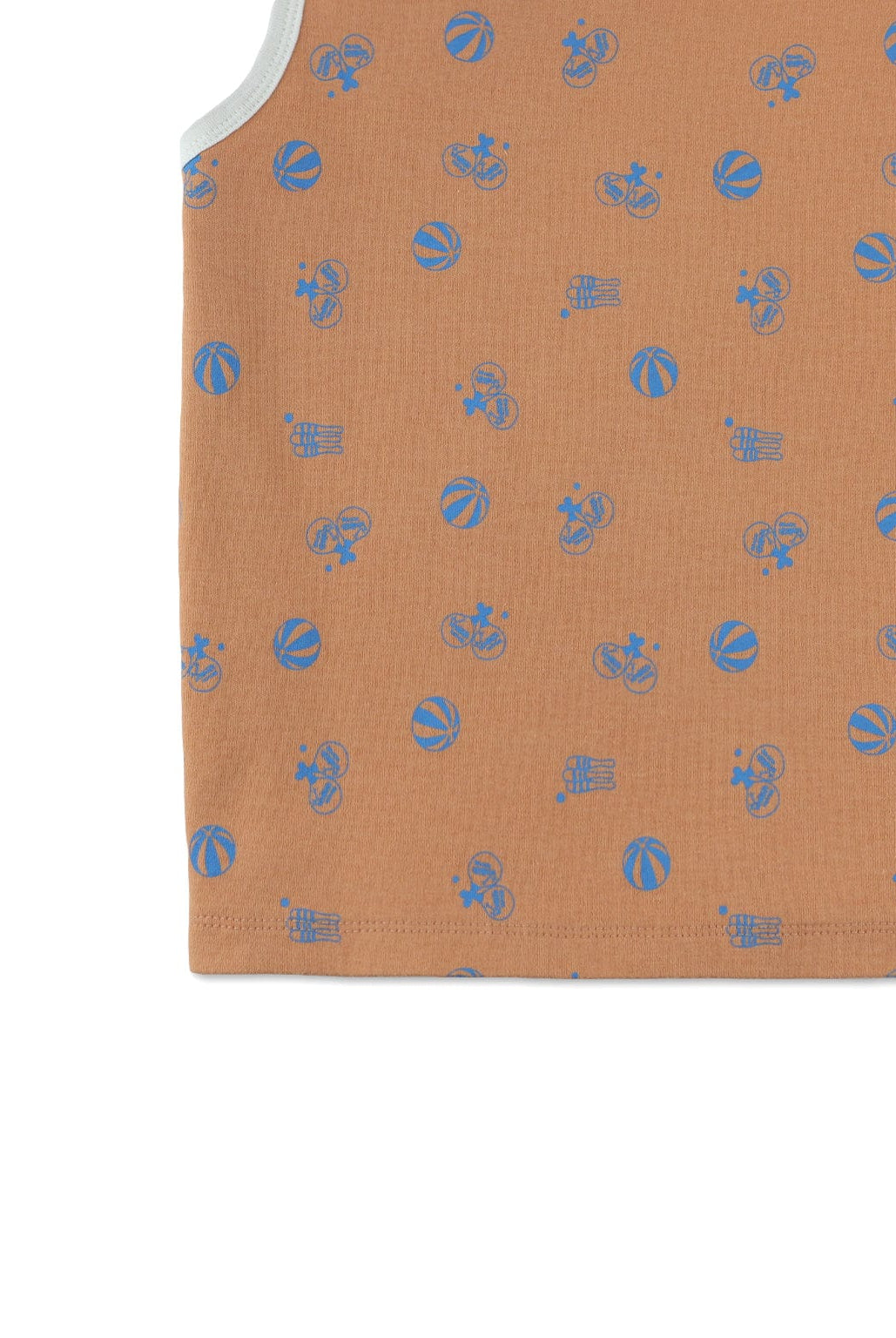 جينجرسنابس تيشيرت أولادي بني بدون أكمام منقوش بني