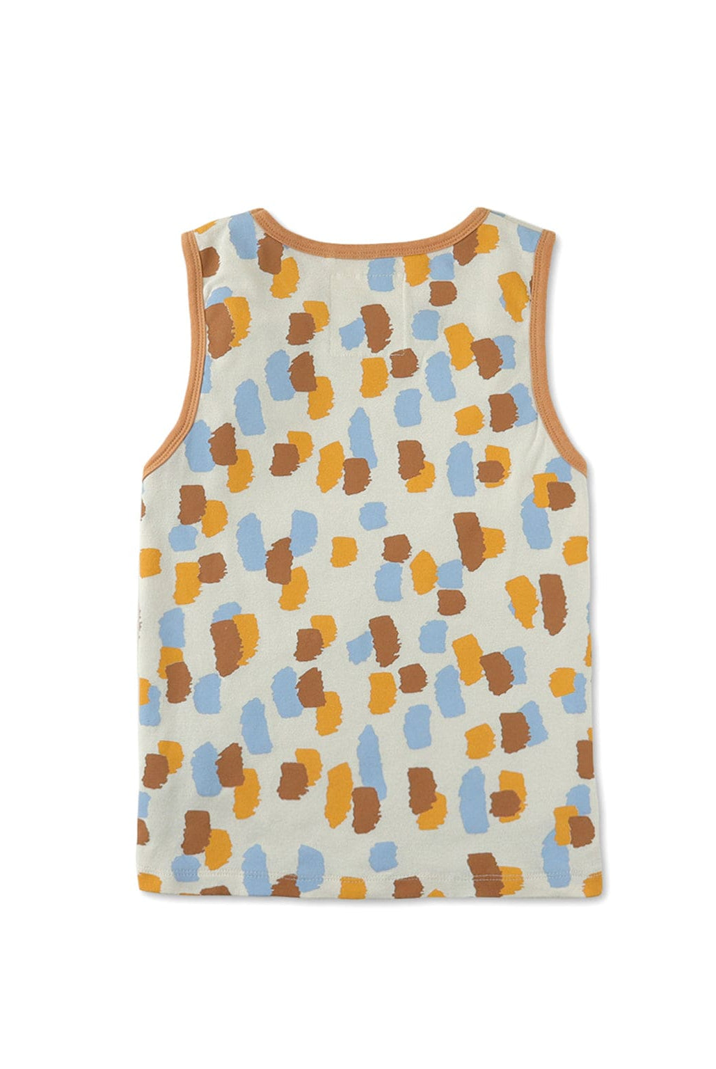 جينجرسنابس تيشيرت أولادي بدون أكمام مطبوع بيج