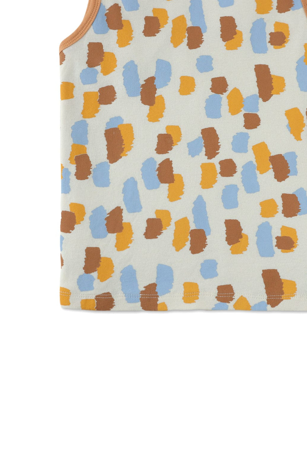 جينجرسنابس تيشيرت أولادي بدون أكمام مطبوع بيج