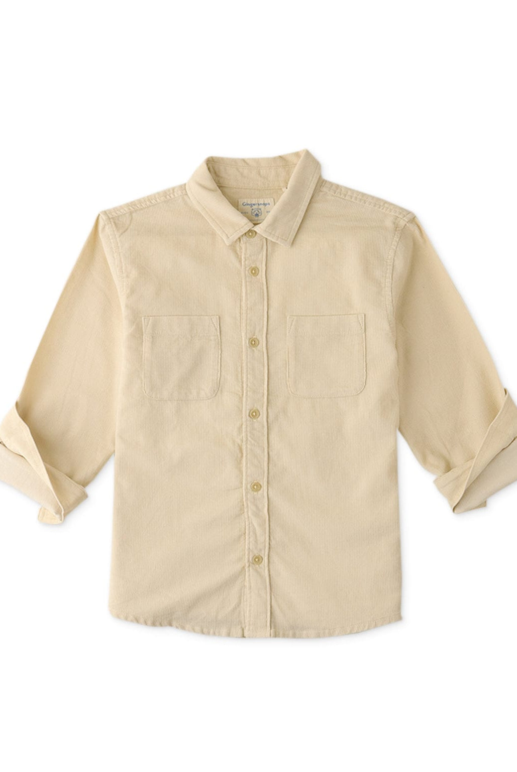 جينجرسنابس قميص بولو ولادي بجيوب على الصدر بيج