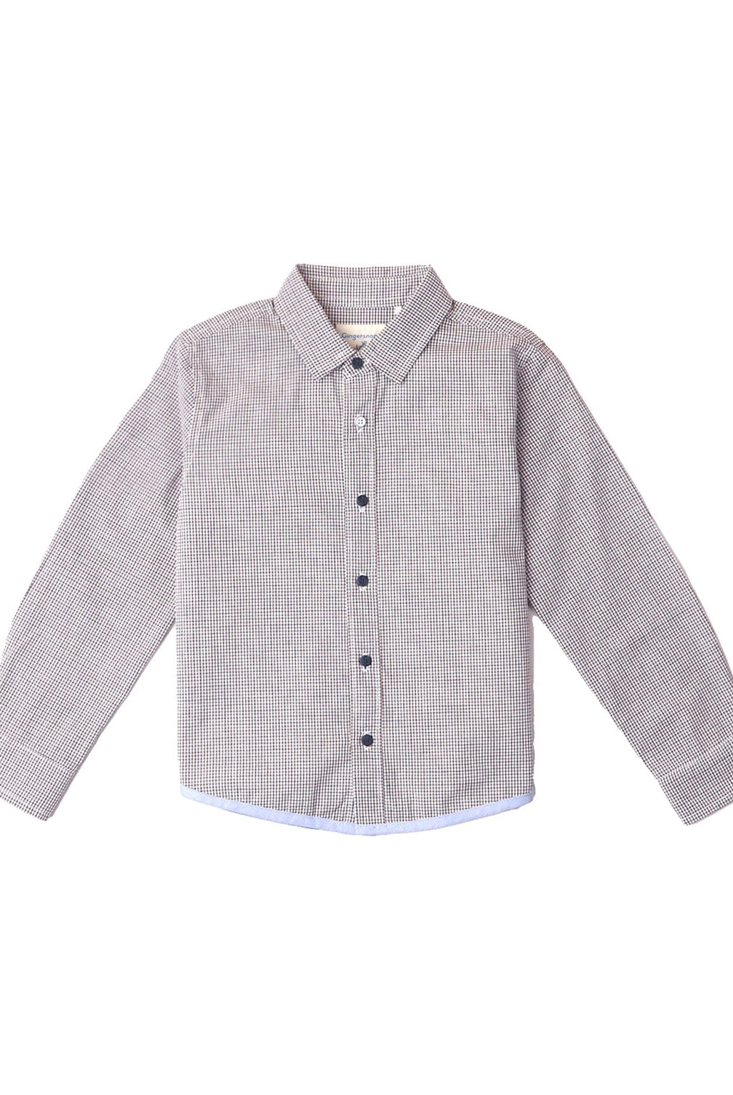 جينجرسنابس قميص بولو مربعات كم طويل بأزرار أمامية ولادي متعدد الألوان