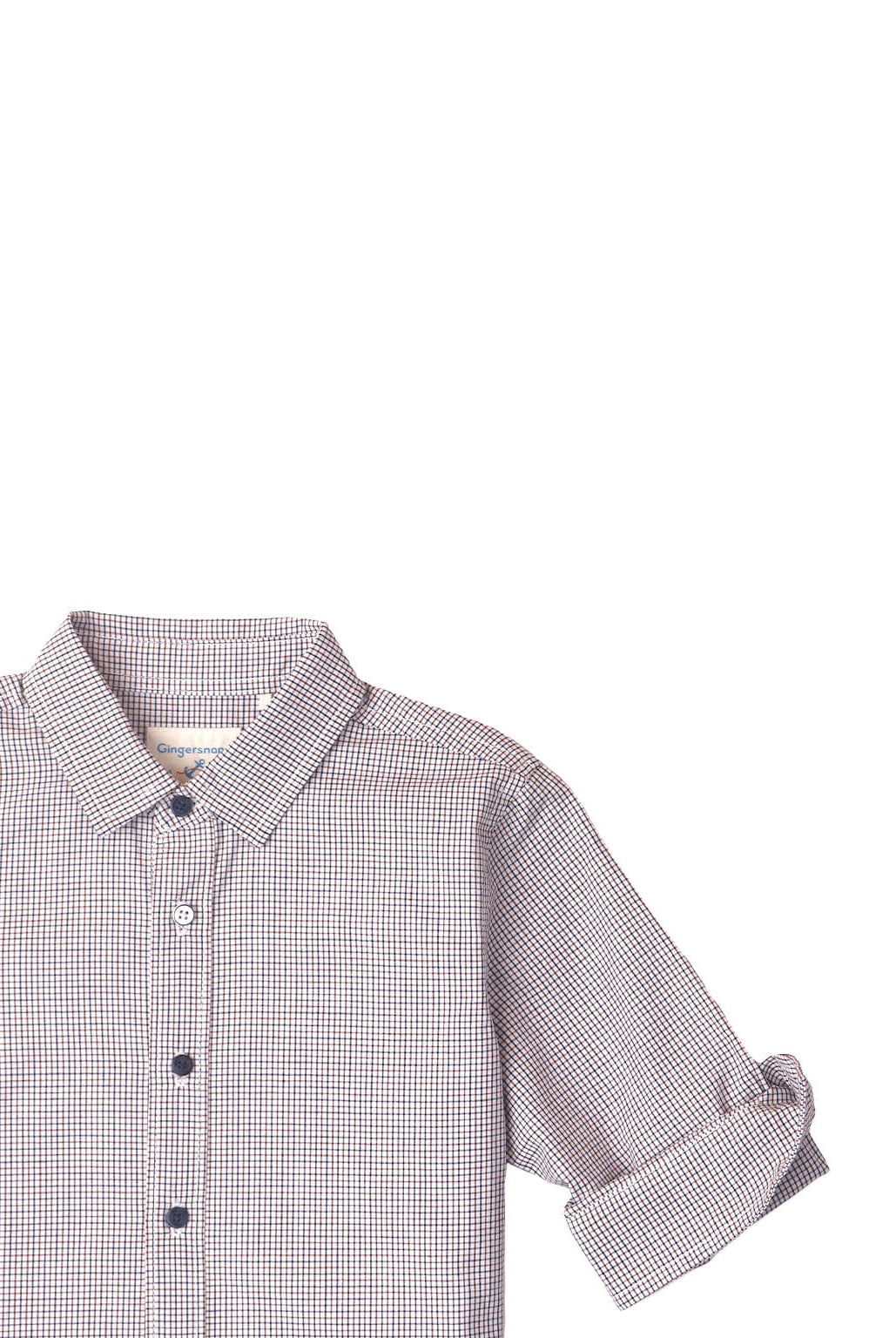 جينجرسنابس قميص بولو مربعات كم طويل بأزرار أمامية ولادي متعدد الألوان