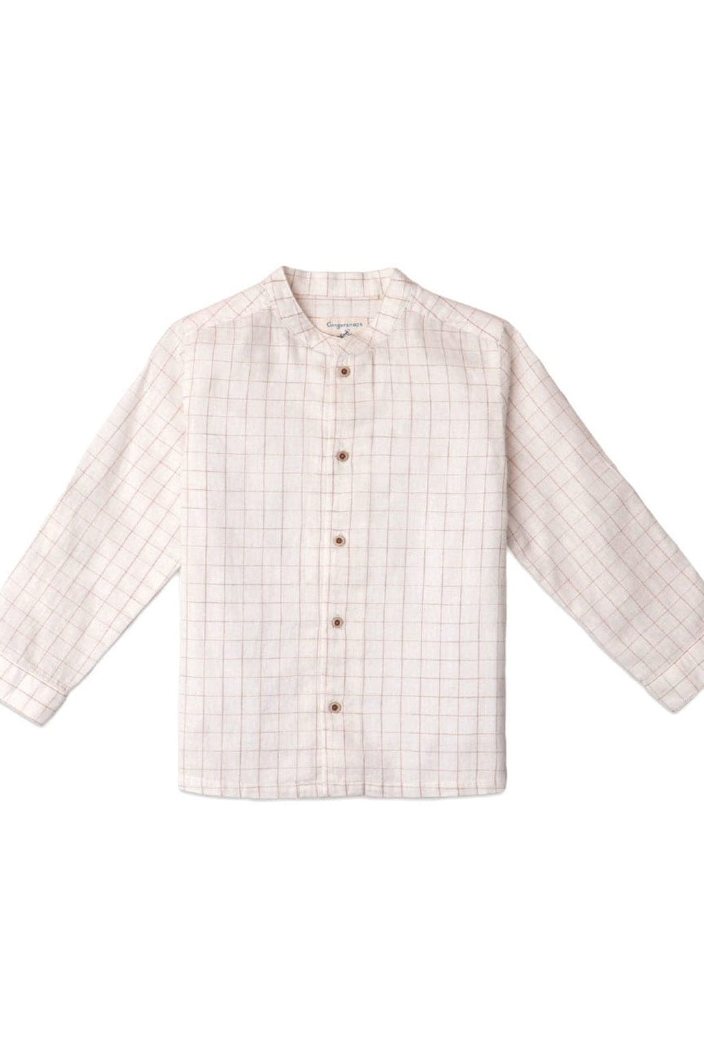 جينجرسنابس قميص بولو جينز كم طويل ولادي بأزرار أمامية أوف وايت