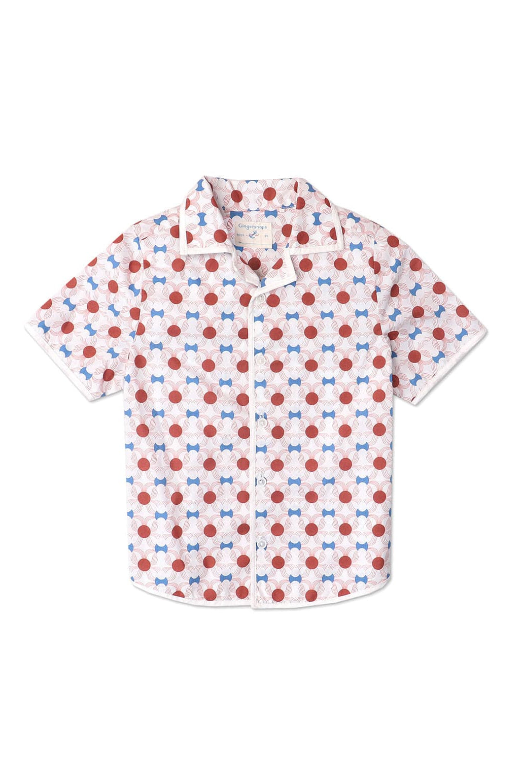 جينجرسنابس قميص بولو ولادي بأزرار أمامية نص كم متعدد الألوان