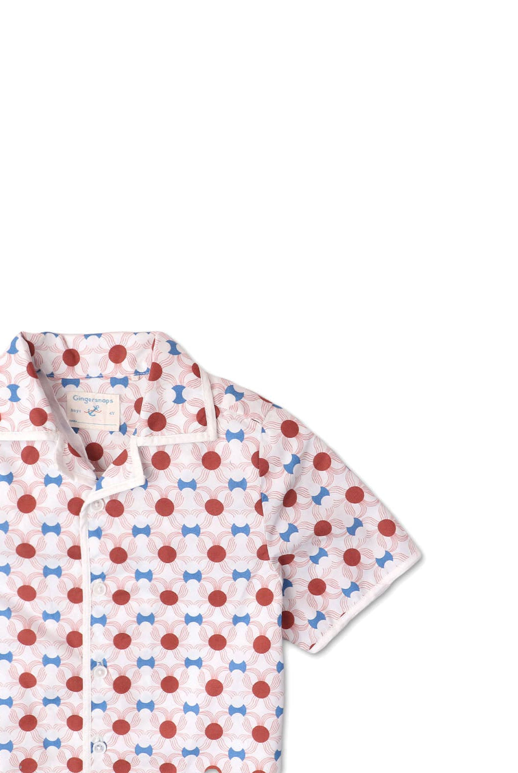 جينجرسنابس قميص بولو ولادي بأزرار أمامية نص كم متعدد الألوان