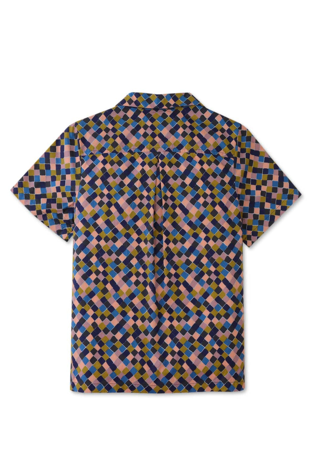 جينجرسنابس قميص ولادي مربعات بأزرار أمامية نص كم متعدد الألوان