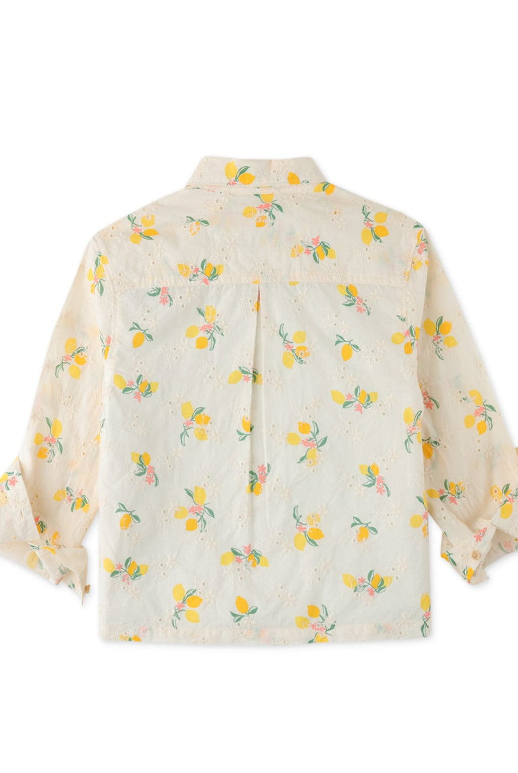 جينجرسنابس قميص بولو ولادي بأزرار أمامية بنقشة ليمون كم طويل