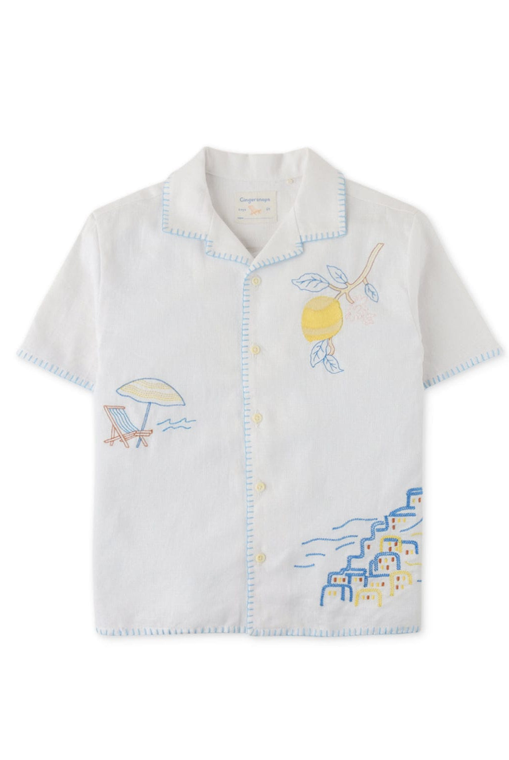 جينجرسنابس قميص بولو ولادي نص كم منقوش