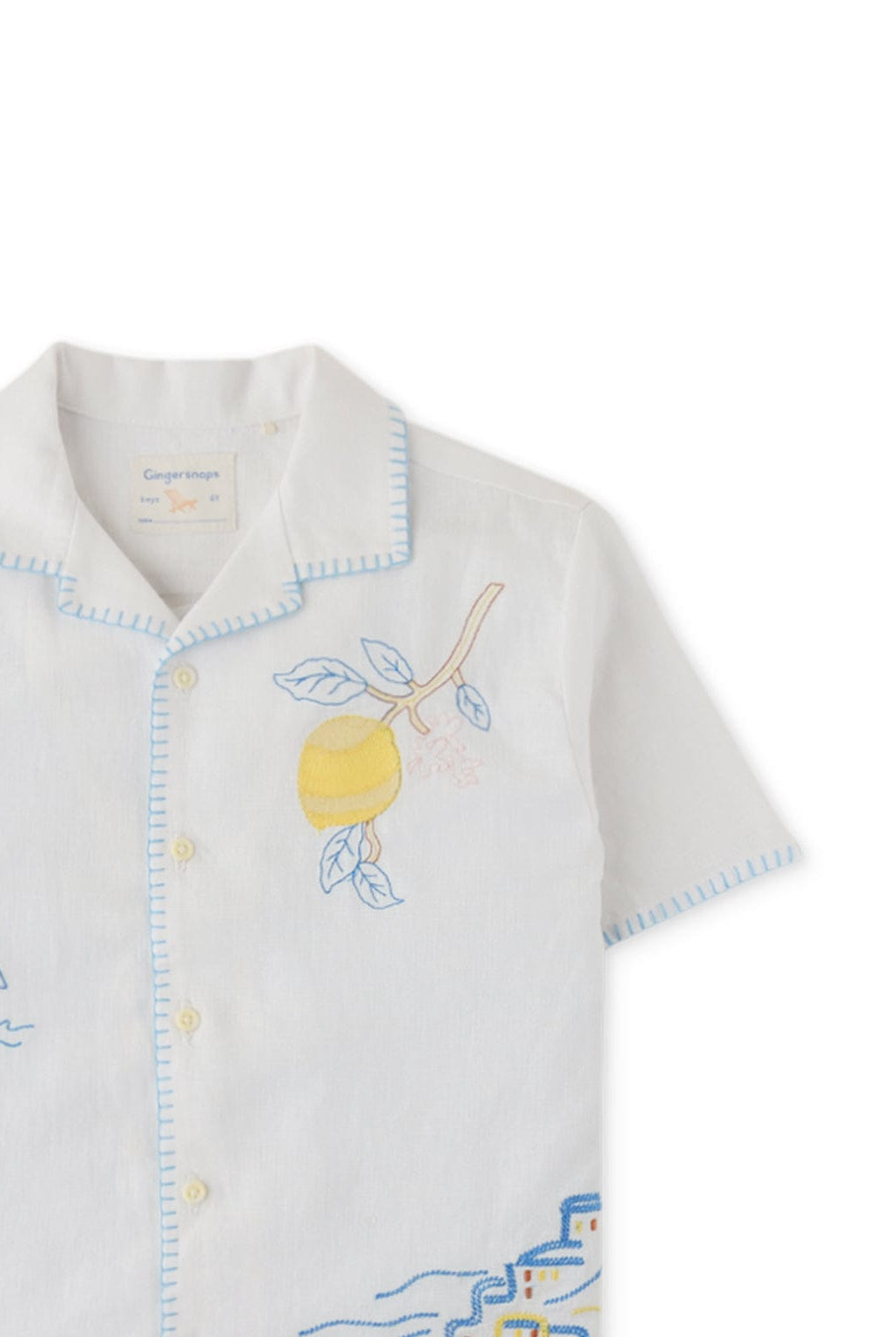 جينجرسنابس قميص بولو ولادي نص كم منقوش