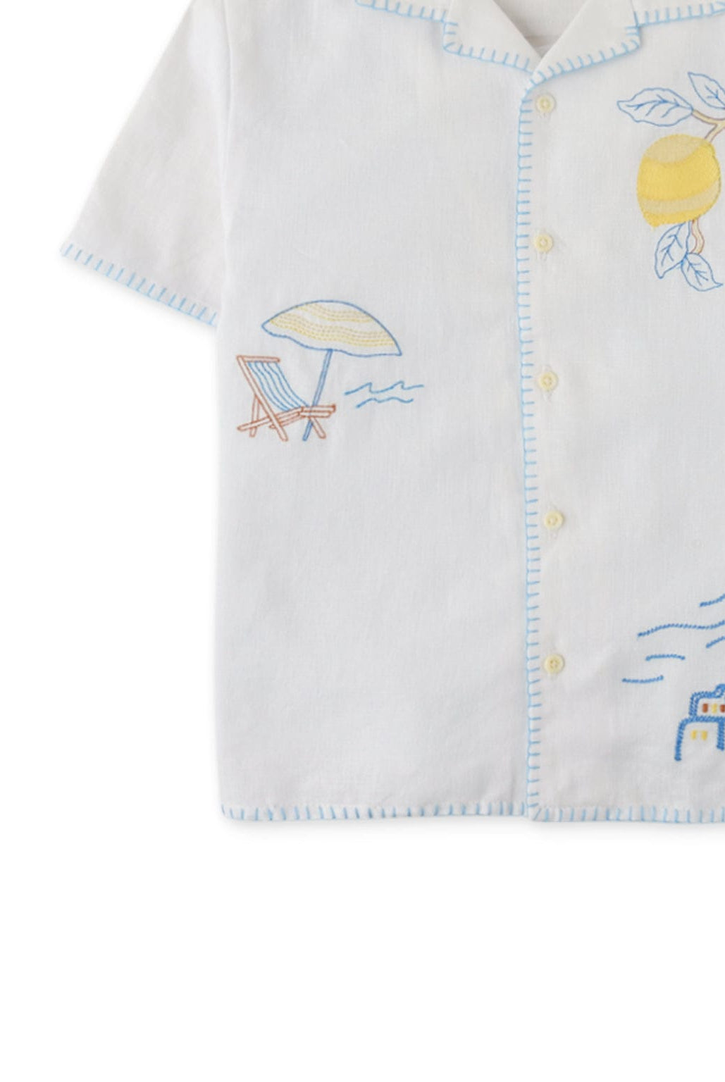 جينجرسنابس قميص بولو ولادي نص كم منقوش