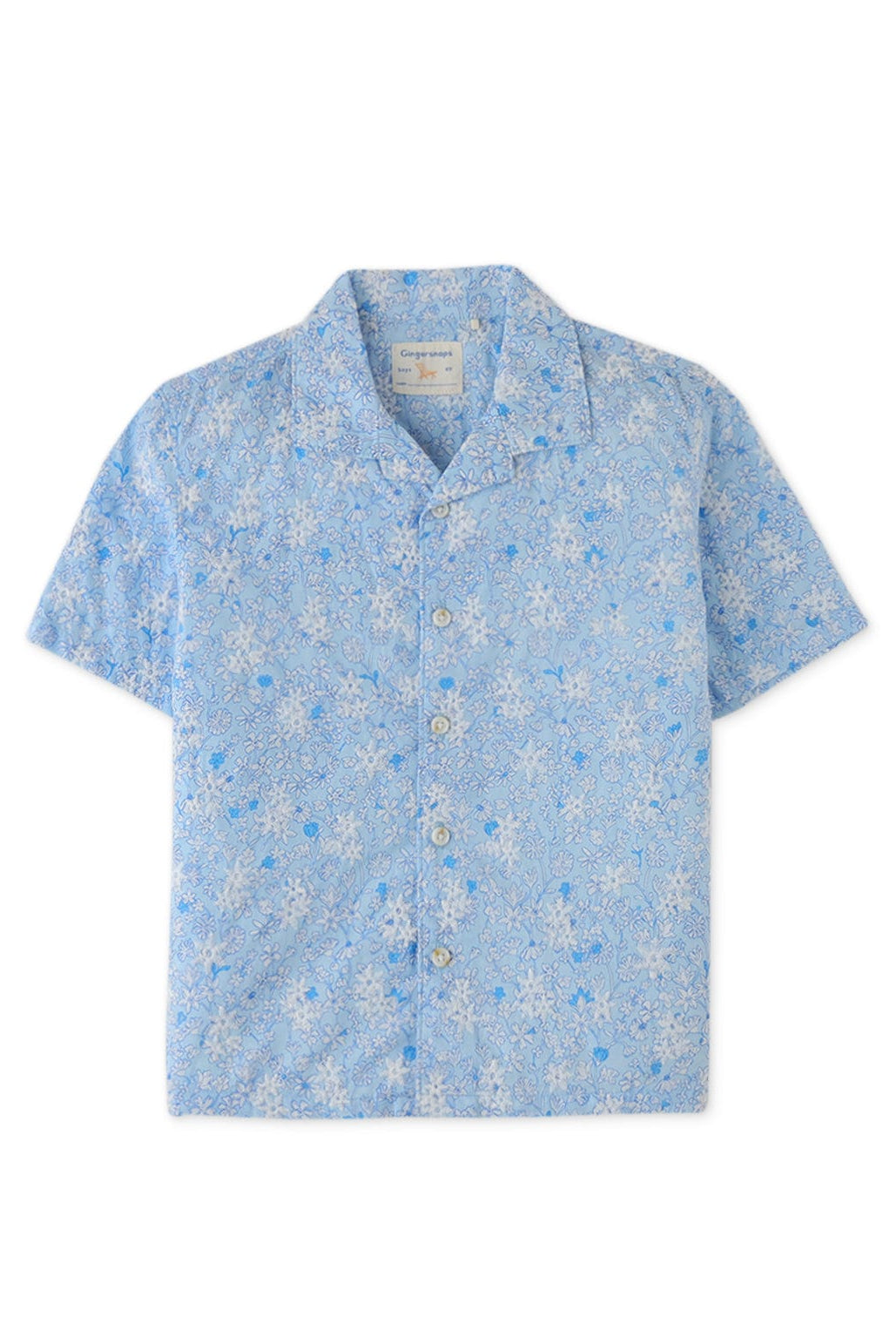 جينجرسنابس تيشيرت ولادي بولو بأزرار أمامية نص كم موردة