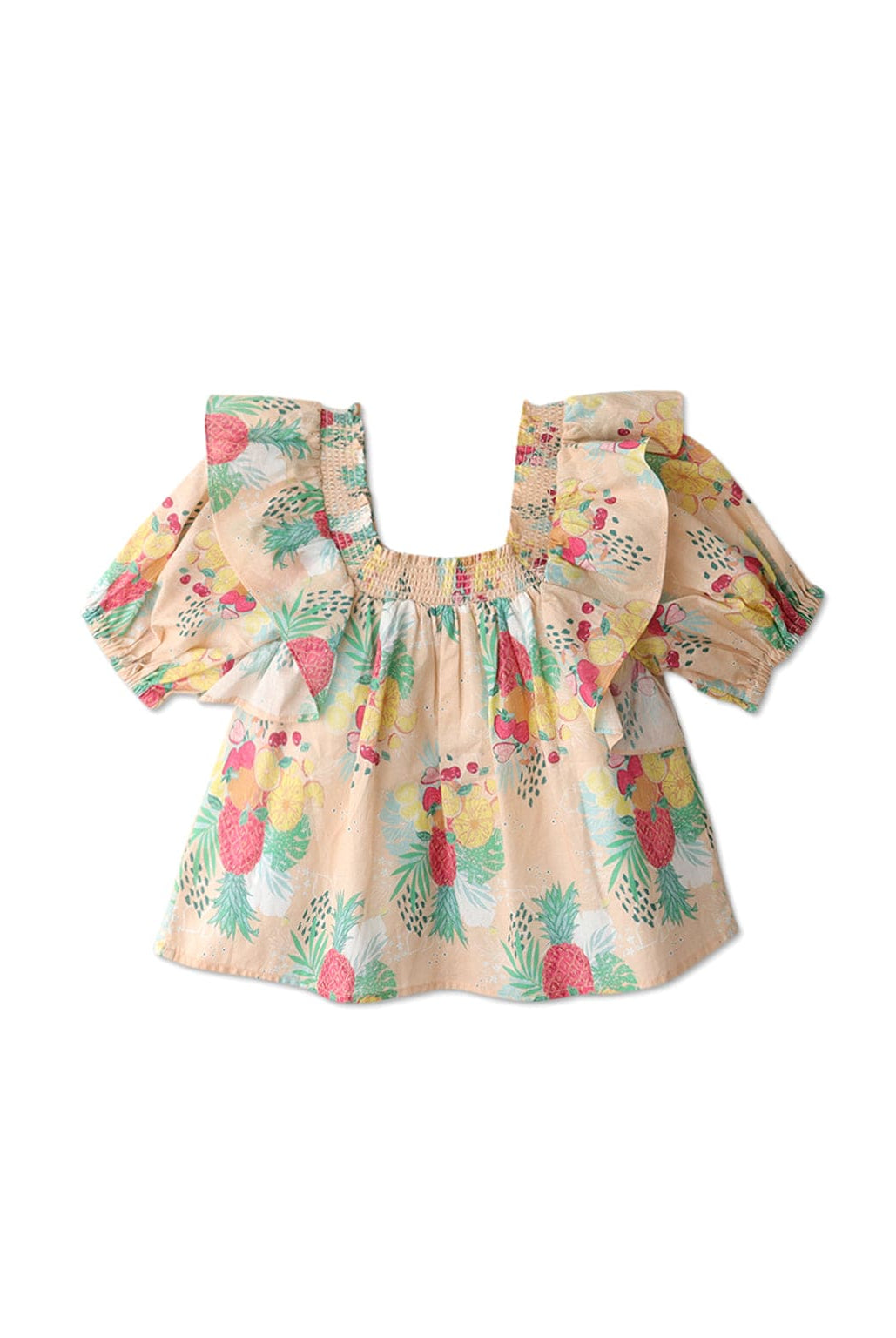 جينجرسنابس بلوزة بناتي مورد نص كم بف خوخي خوخي