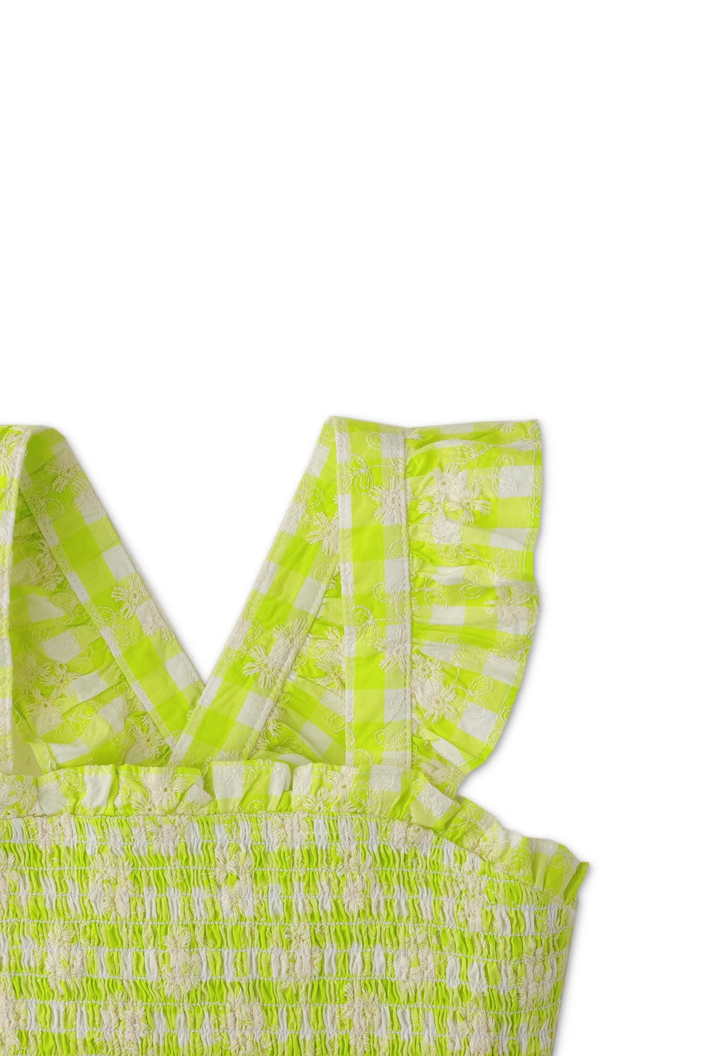 جينجرسنابس بلوزة بناتي مطاطة بحمالات عريضة رمادي نيون