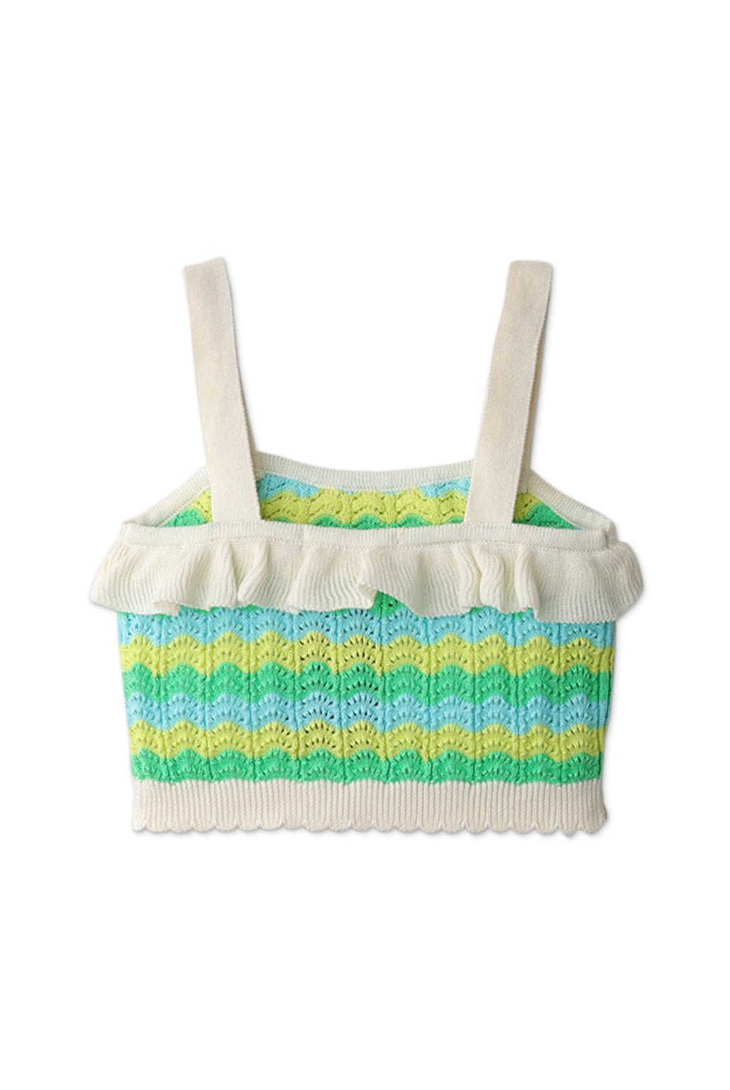 جينجرسنابس بلوزة بناتي منقوش ملون حمالات رفيعة متعدد الألوان