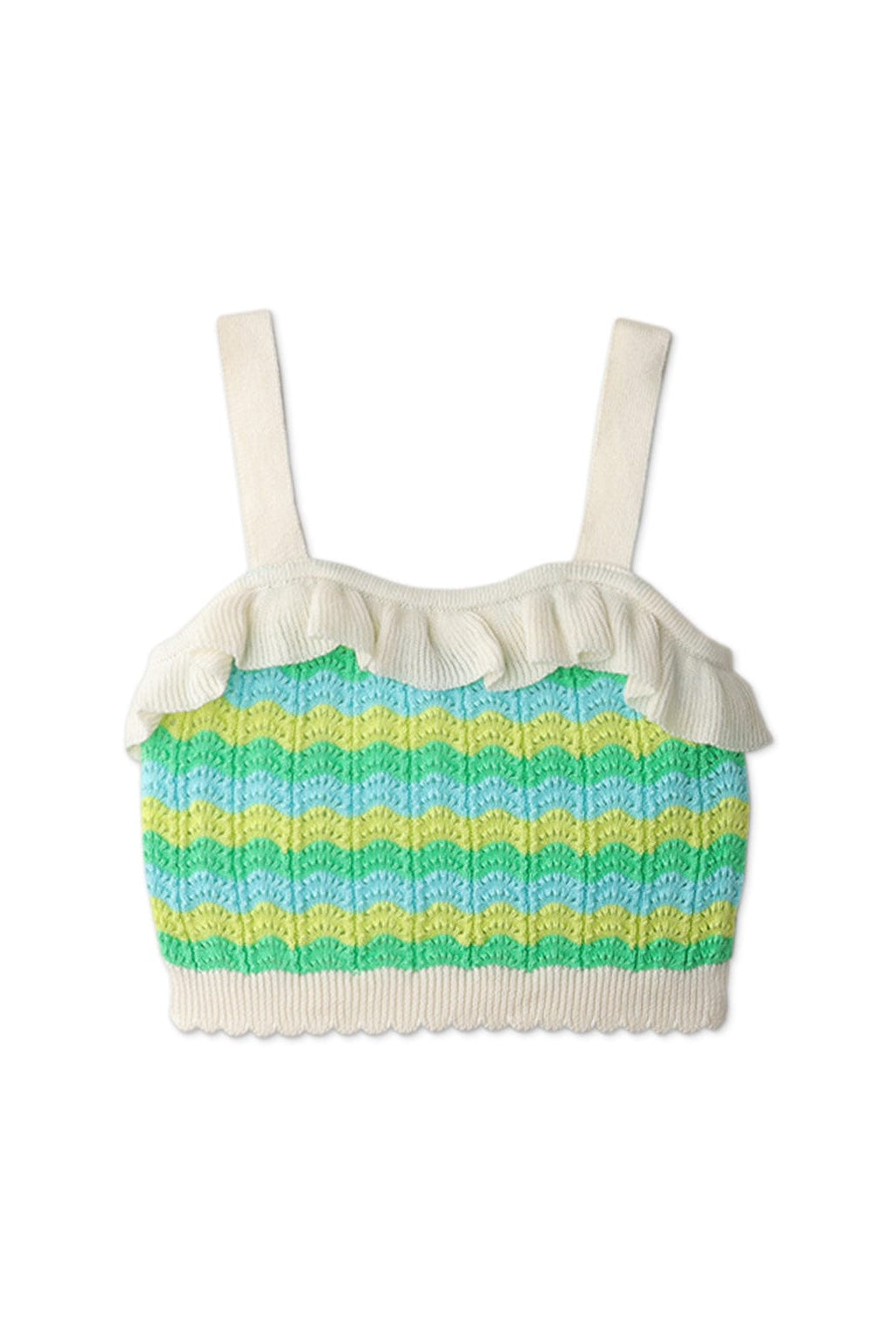 جينجرسنابس بلوزة بناتي منقوش ملون حمالات رفيعة متعدد الألوان