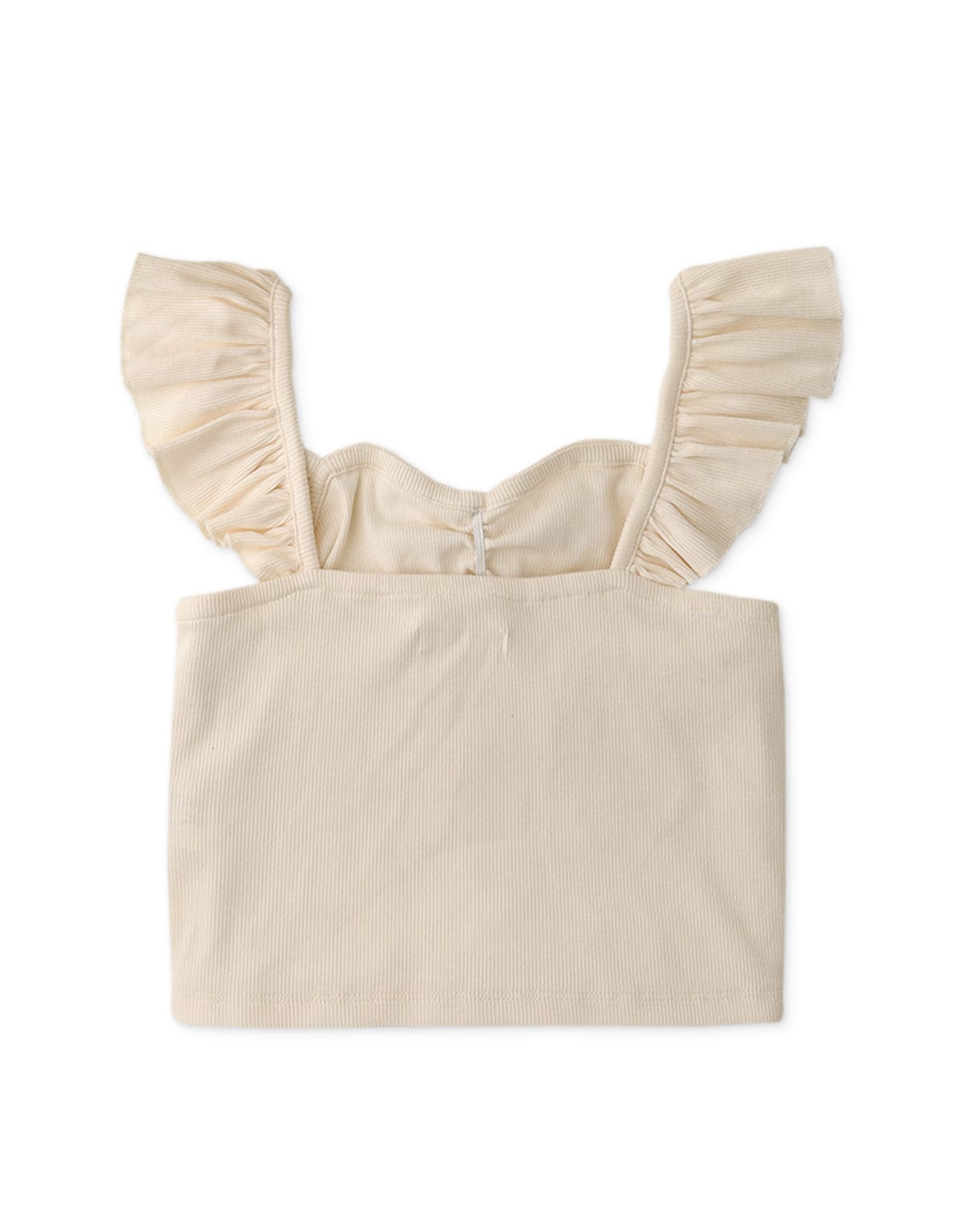 جينجرسنابس بلوزة بناتي مضلع نص كم قصير أبيض