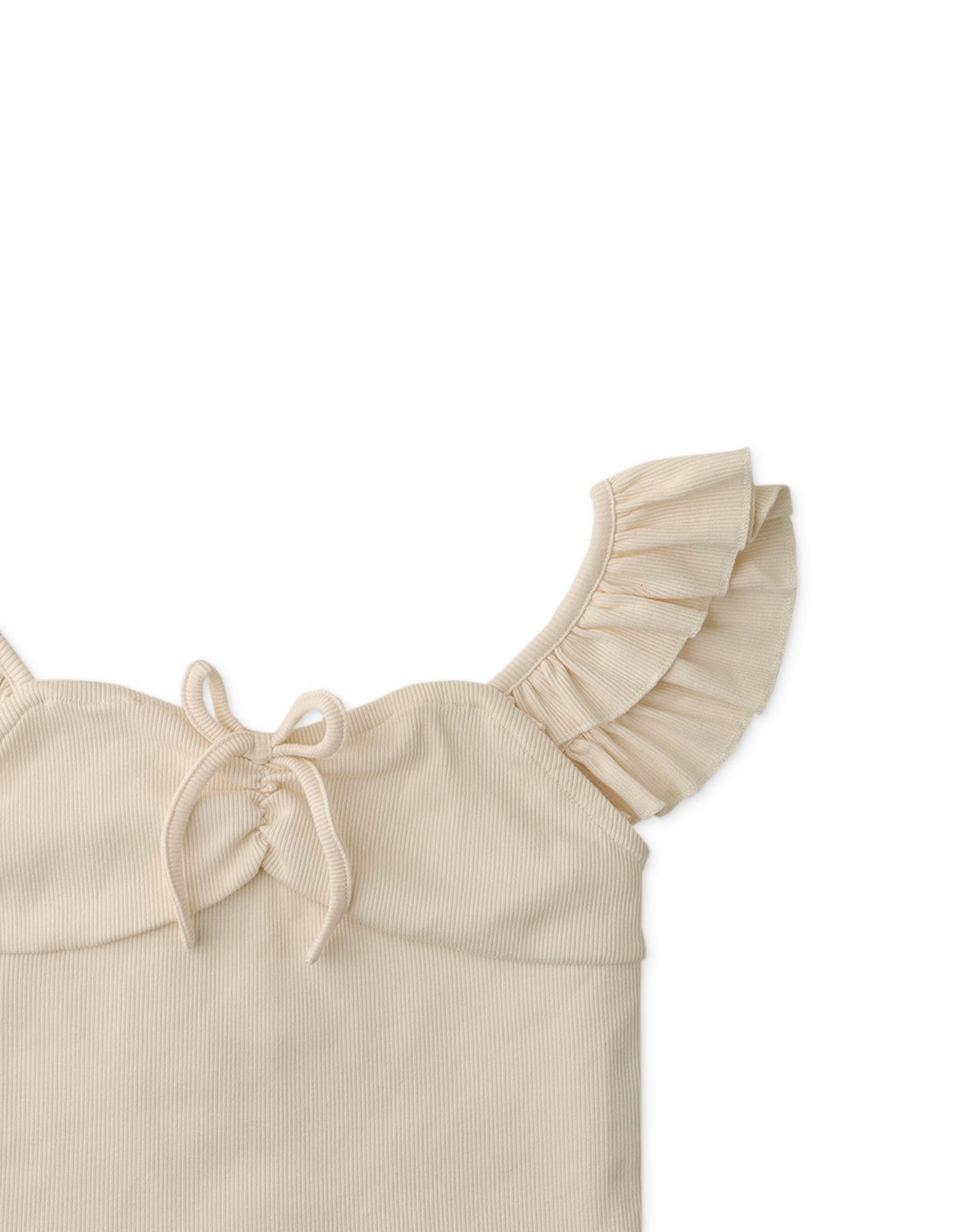 جينجرسنابس بلوزة بناتي مضلع نص كم قصير أبيض