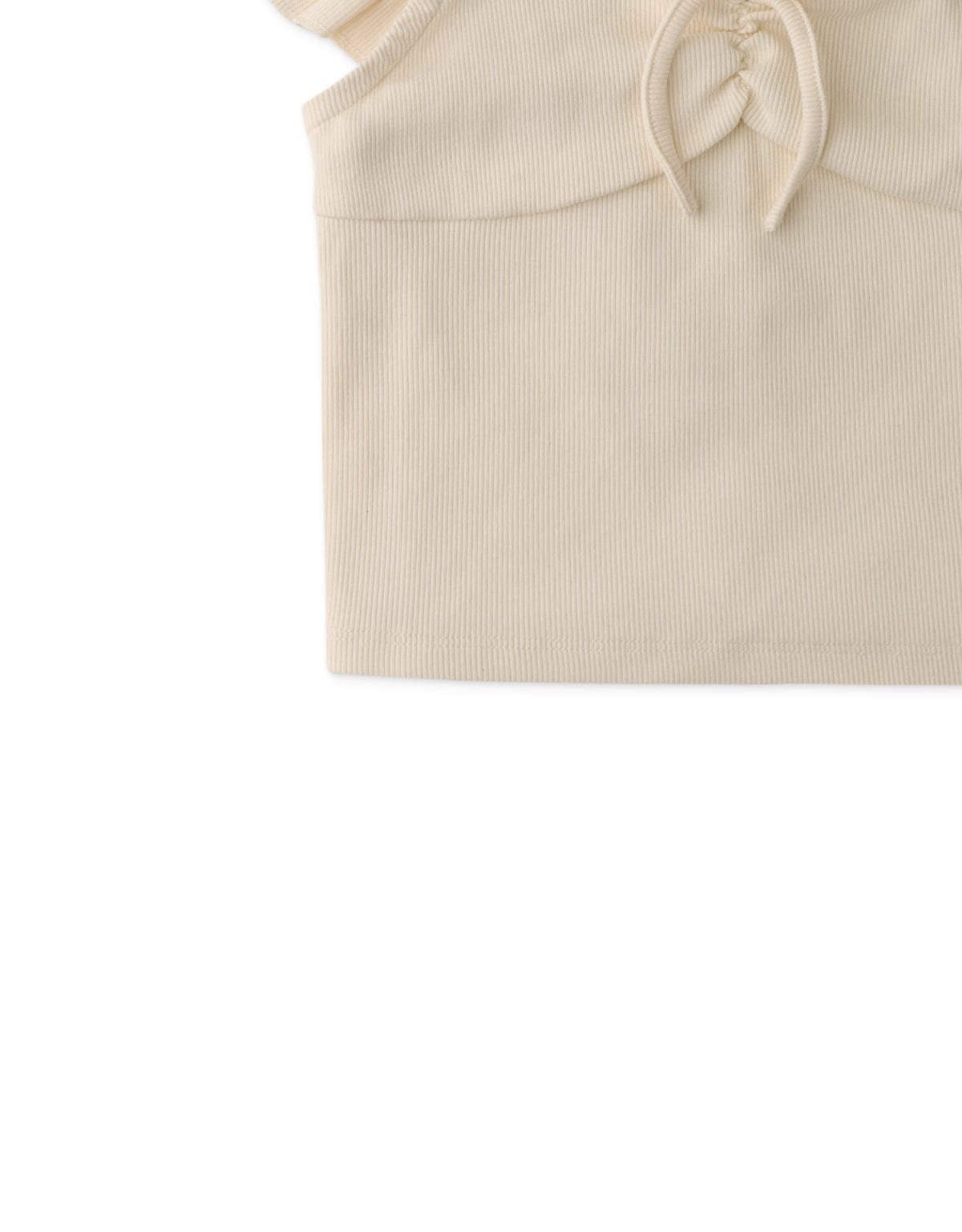 جينجرسنابس بلوزة بناتي مضلع نص كم قصير أبيض