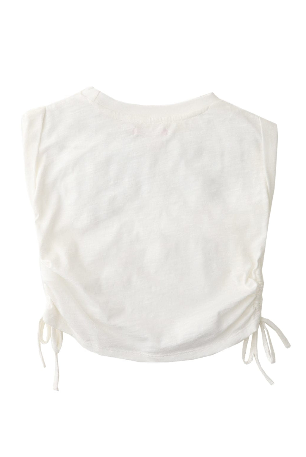 جينجرسنابس بلوزة بناتي سادة كت بأربطة مطاطية أبيض