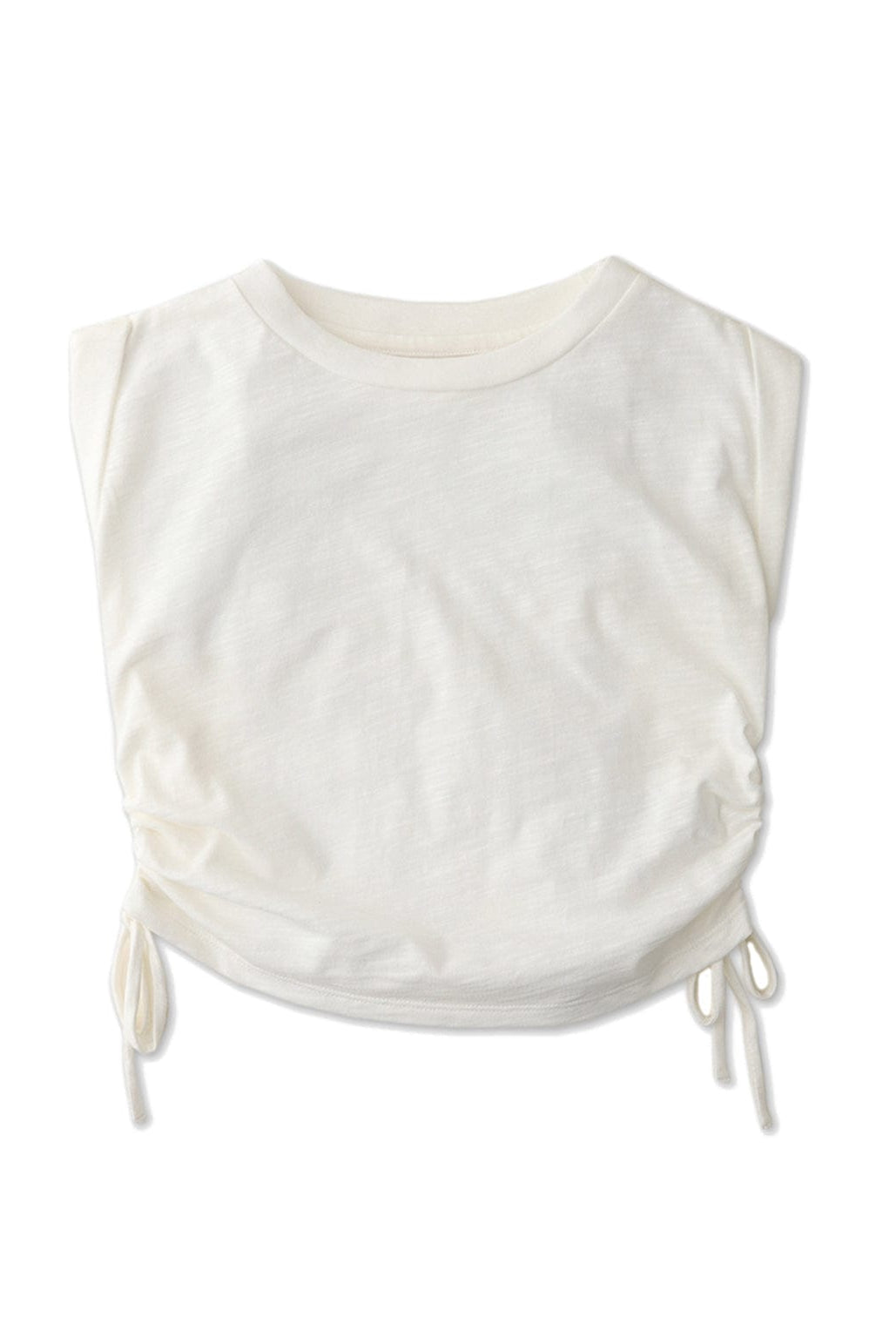 جينجرسنابس بلوزة بناتي سادة كت بأربطة مطاطية أبيض