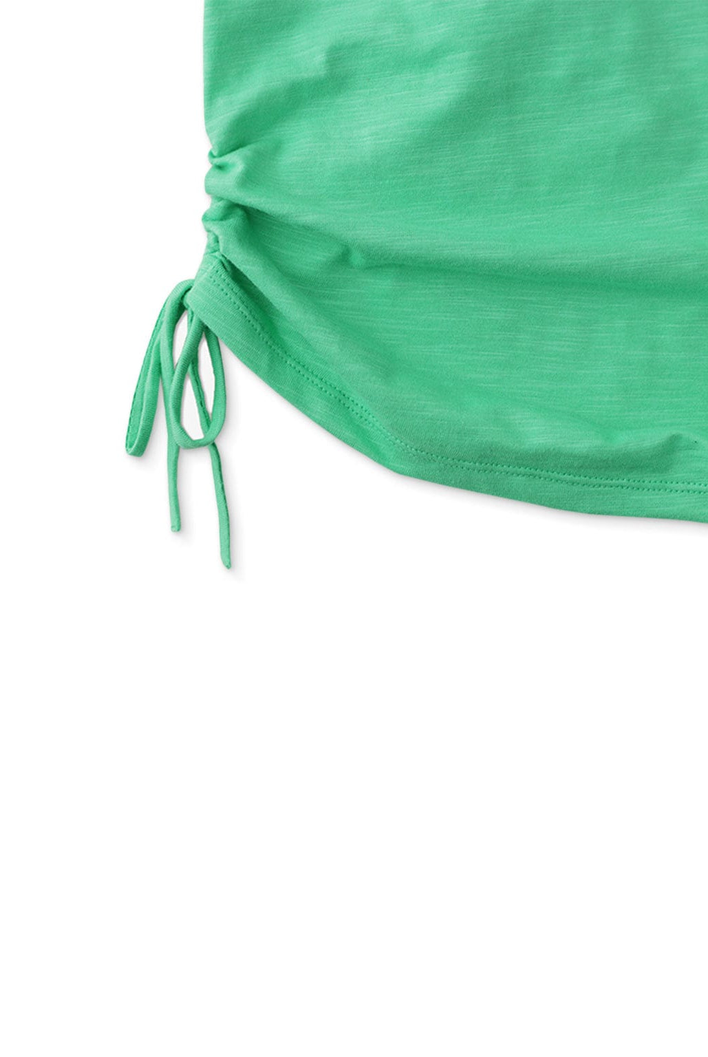 جينجرسنابس بلوزة بناتي سادة برباطين جانبيين بدون كم أخضر