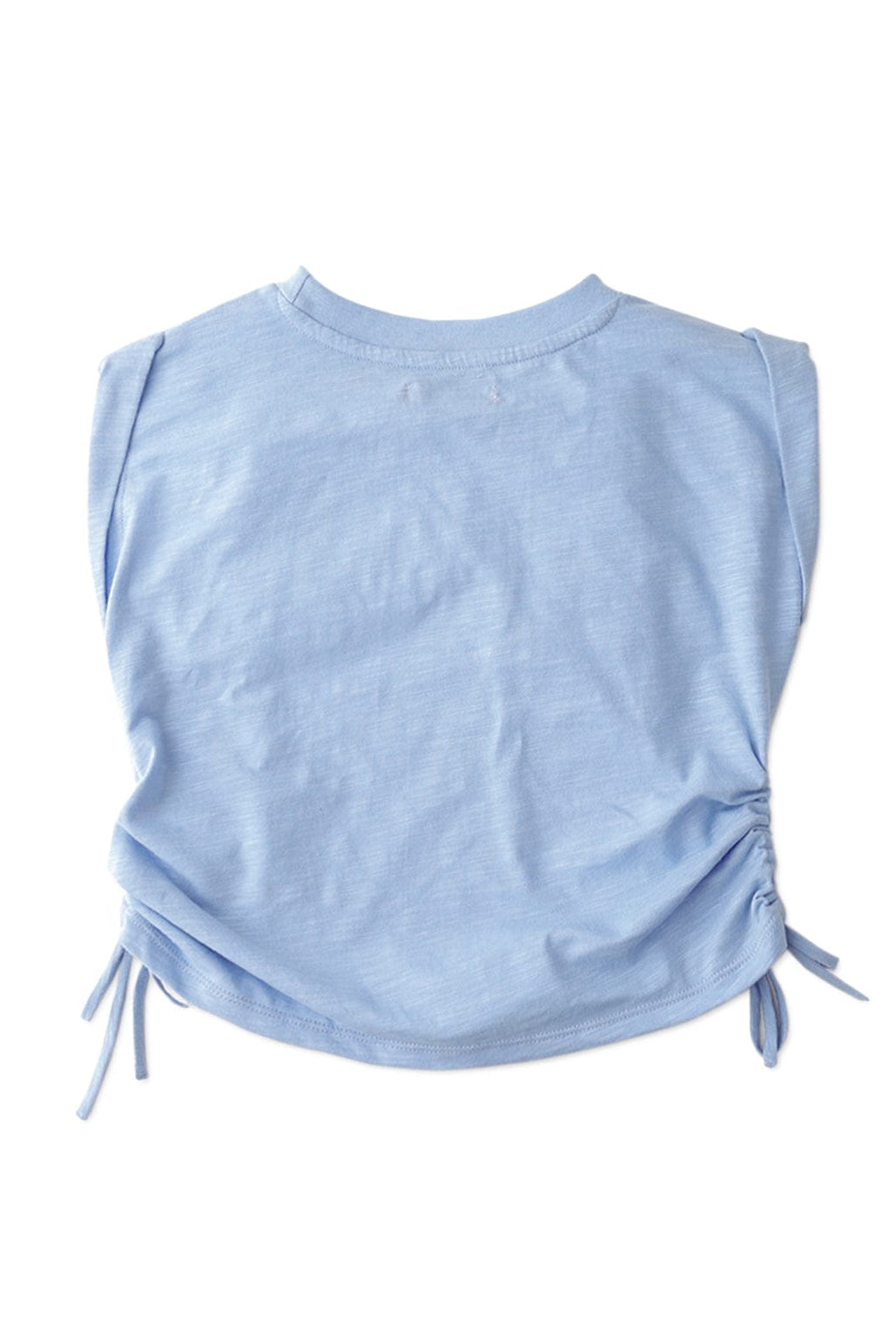 جينجرسنابس بلوزة بناتي سادة برباط جانبي بلا أكمام أزرق