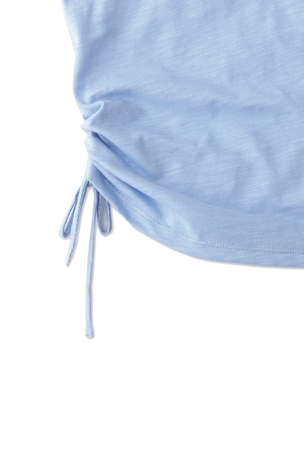 جينجرسنابس بلوزة بناتي سادة برباط جانبي بلا أكمام أزرق