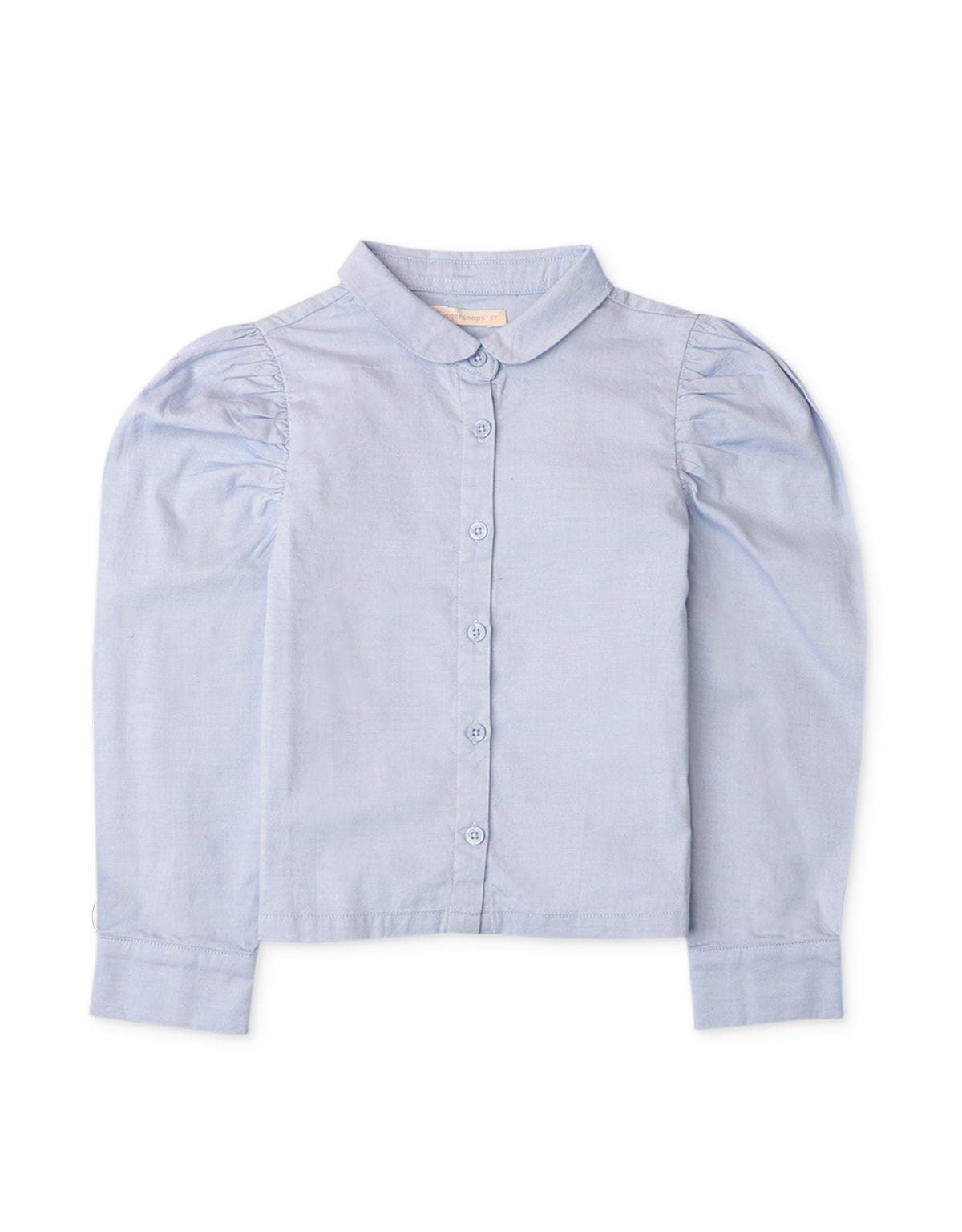جينجرسنابس بلوزة بناتي بأزرار أمامية مكشكش من الأكتاف أزرق