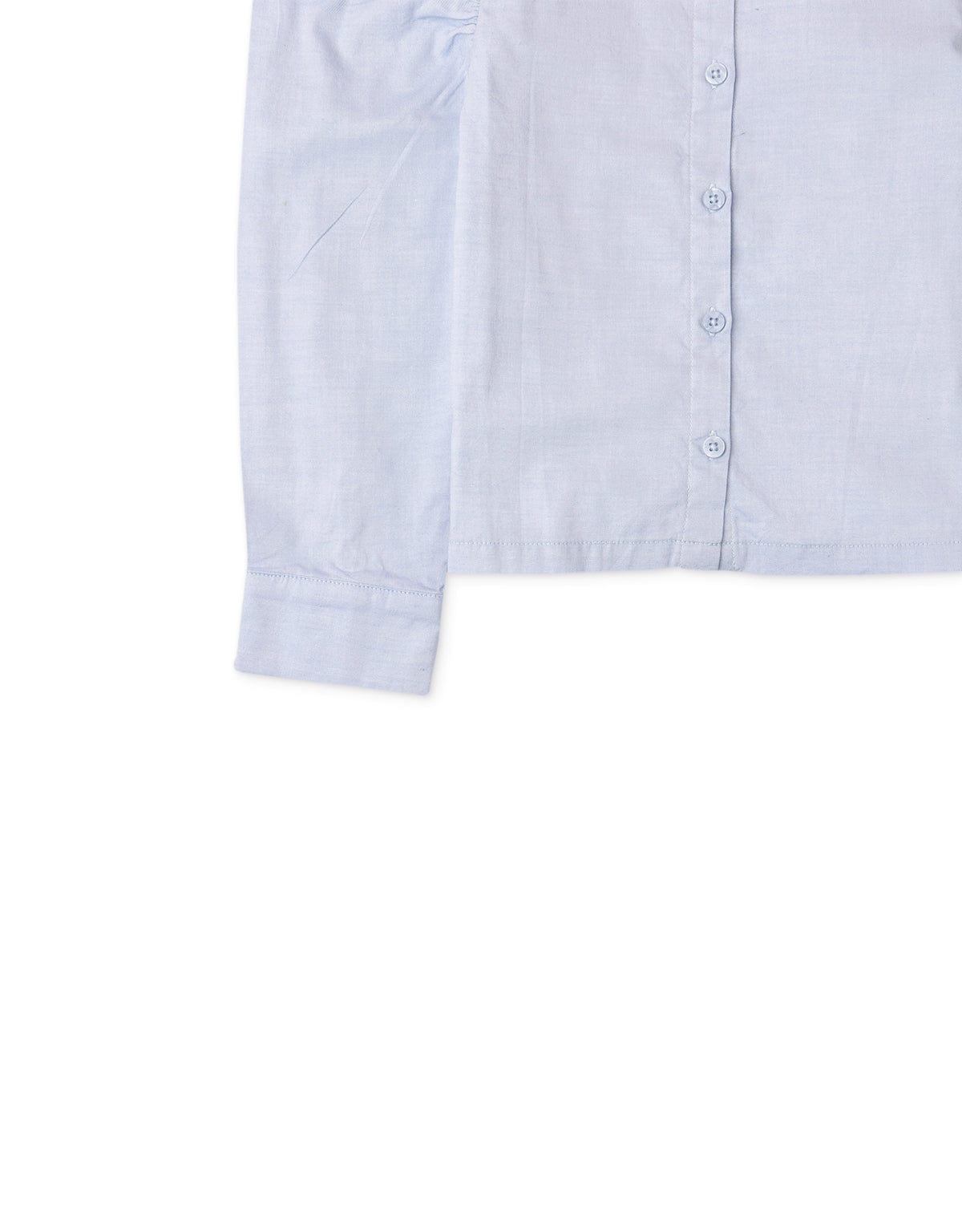 جينجرسنابس بلوزة بناتي بأزرار أمامية مكشكش من الأكتاف أزرق