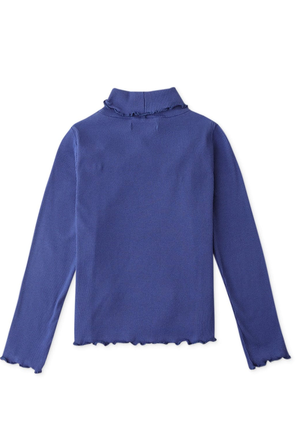 جينجرسنابس بلوزة بناتي سادة برقبة طويلة أزرق