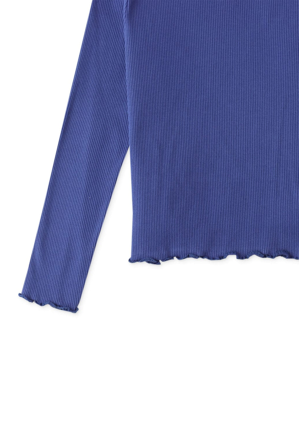 جينجرسنابس بلوزة بناتي سادة برقبة طويلة أزرق