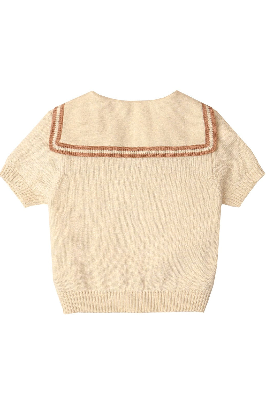 جينجرسنابس بلوزة بناتي ياقة واسعة بيج