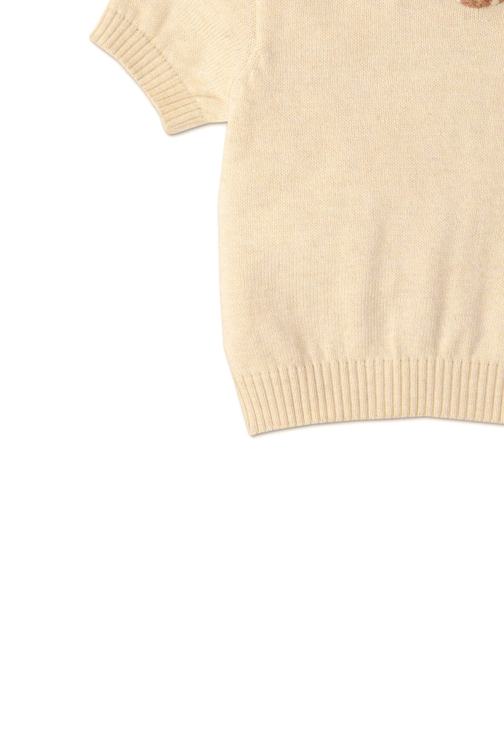 جينجرسنابس بلوزة بناتي ياقة واسعة بيج