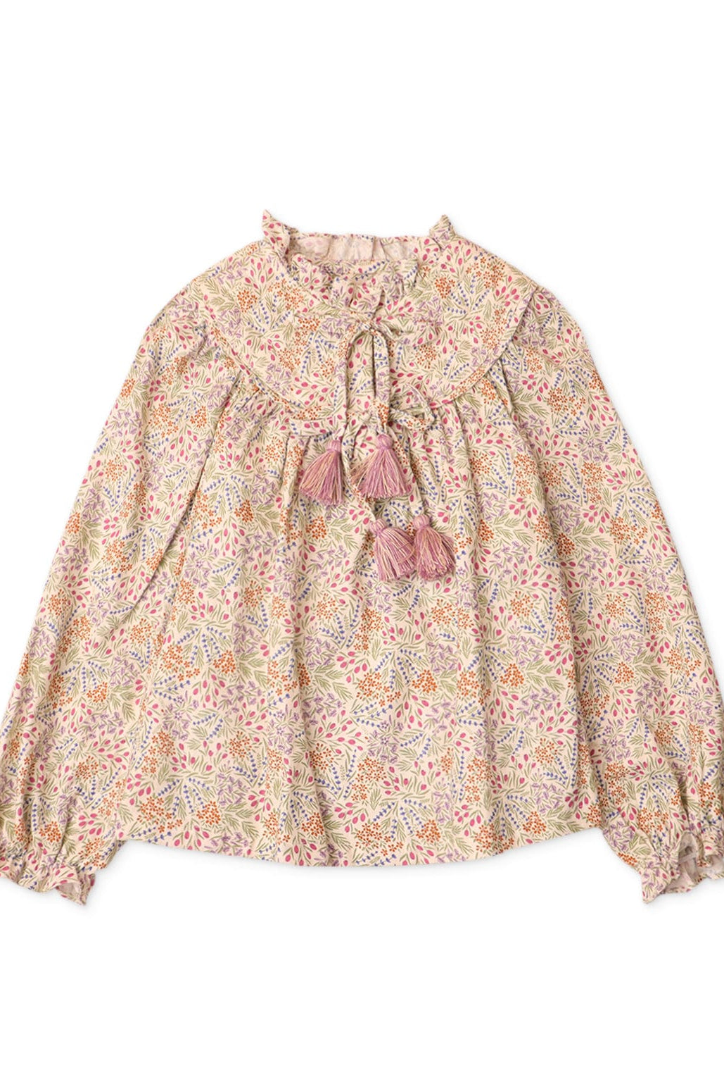 جينجرسنابس بلوزة مشجرة بناتي بأكمام طويلة متعدد الألوان