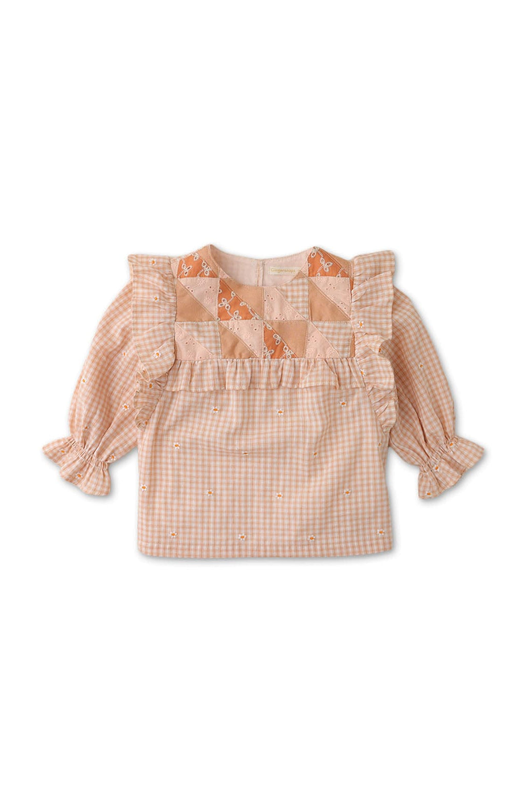 جينجرسنابس بلوزة منسوجة مربعات للبنات متعدد الألوان