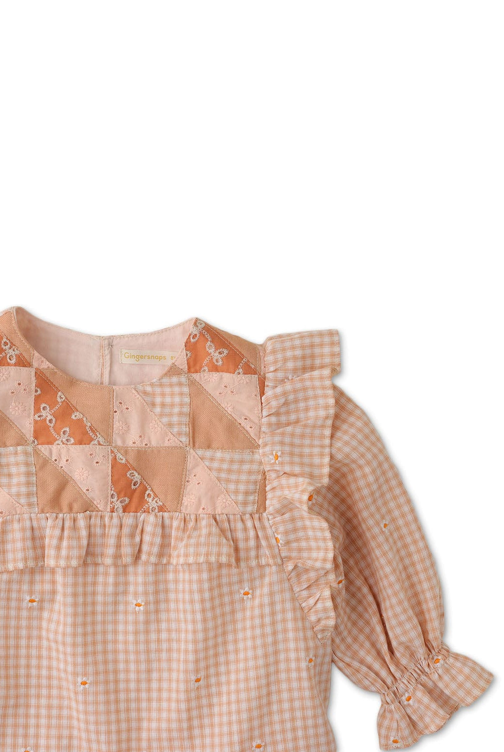 جينجرسنابس بلوزة منسوجة مربعات للبنات متعدد الألوان