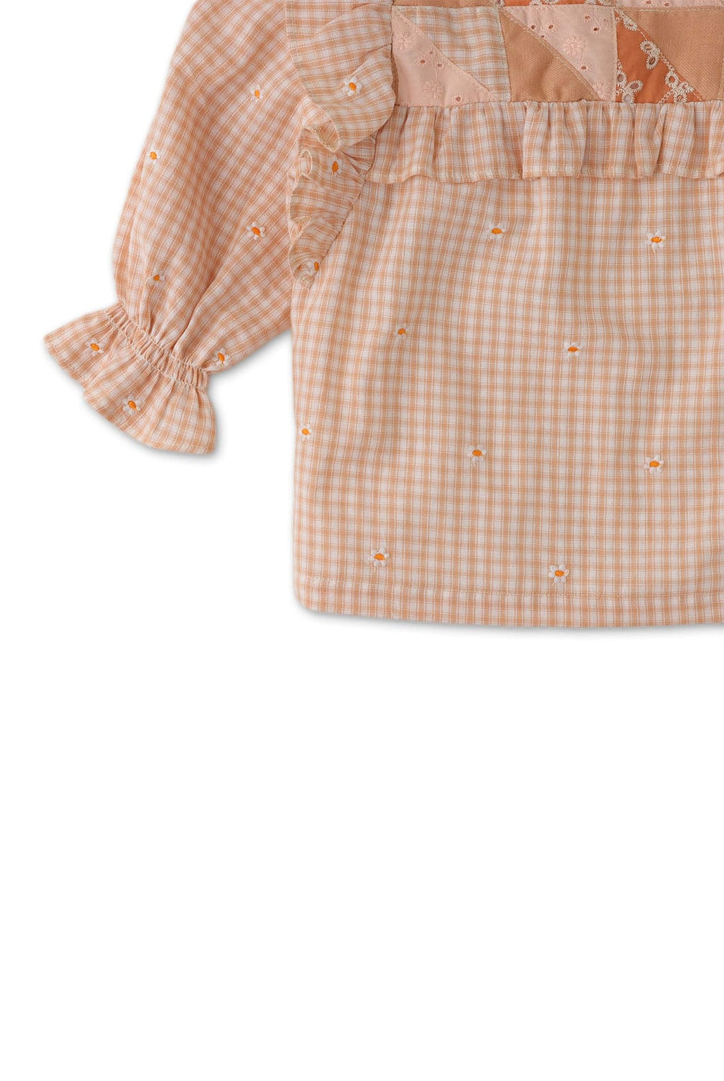 جينجرسنابس بلوزة منسوجة مربعات للبنات متعدد الألوان