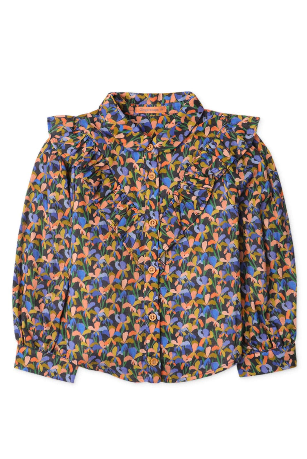 جينجرسنابس بلوزة بناتي بكرانيش على شكل قميص متعدد الألوان