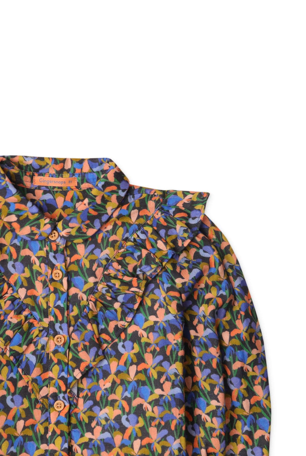 جينجرسنابس بلوزة بناتي بكرانيش على شكل قميص متعدد الألوان