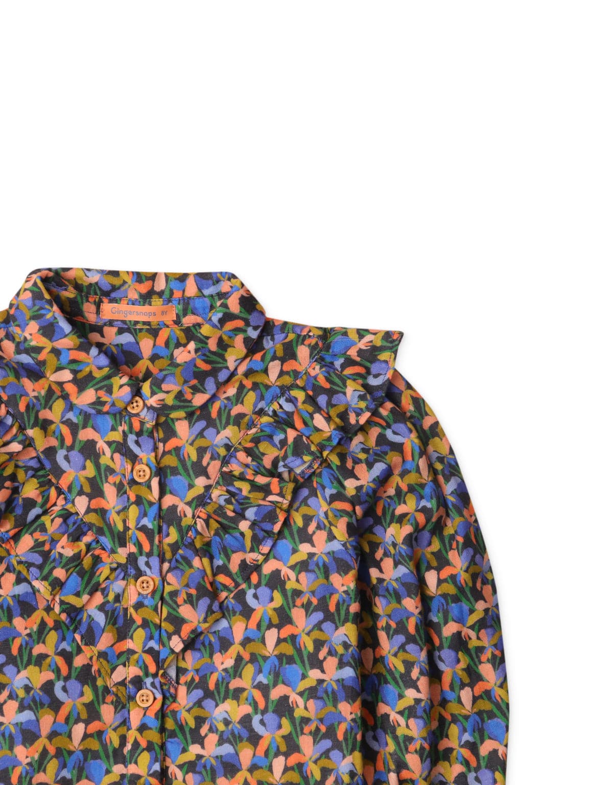 جينجرسنابس بلوزة بناتي بكرانيش على شكل قميص متعدد الألوان