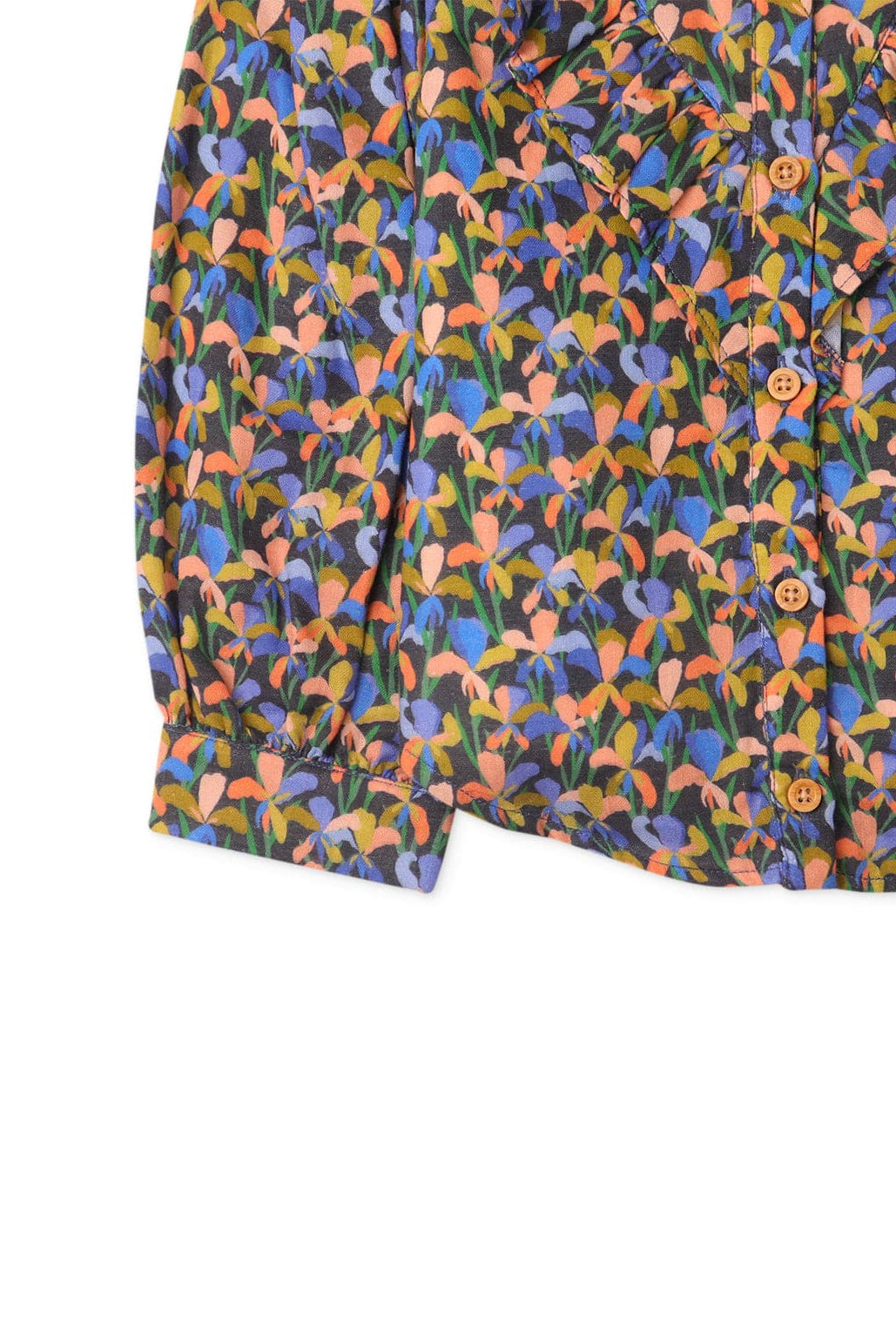 جينجرسنابس بلوزة بناتي بكرانيش على شكل قميص متعدد الألوان