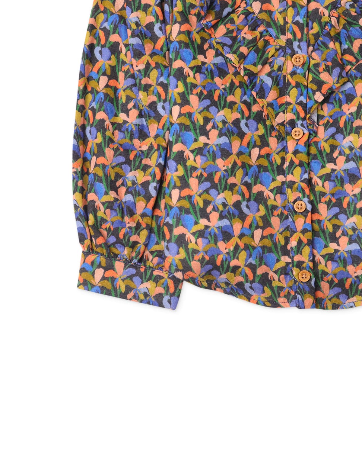 جينجرسنابس بلوزة بناتي بكرانيش على شكل قميص متعدد الألوان