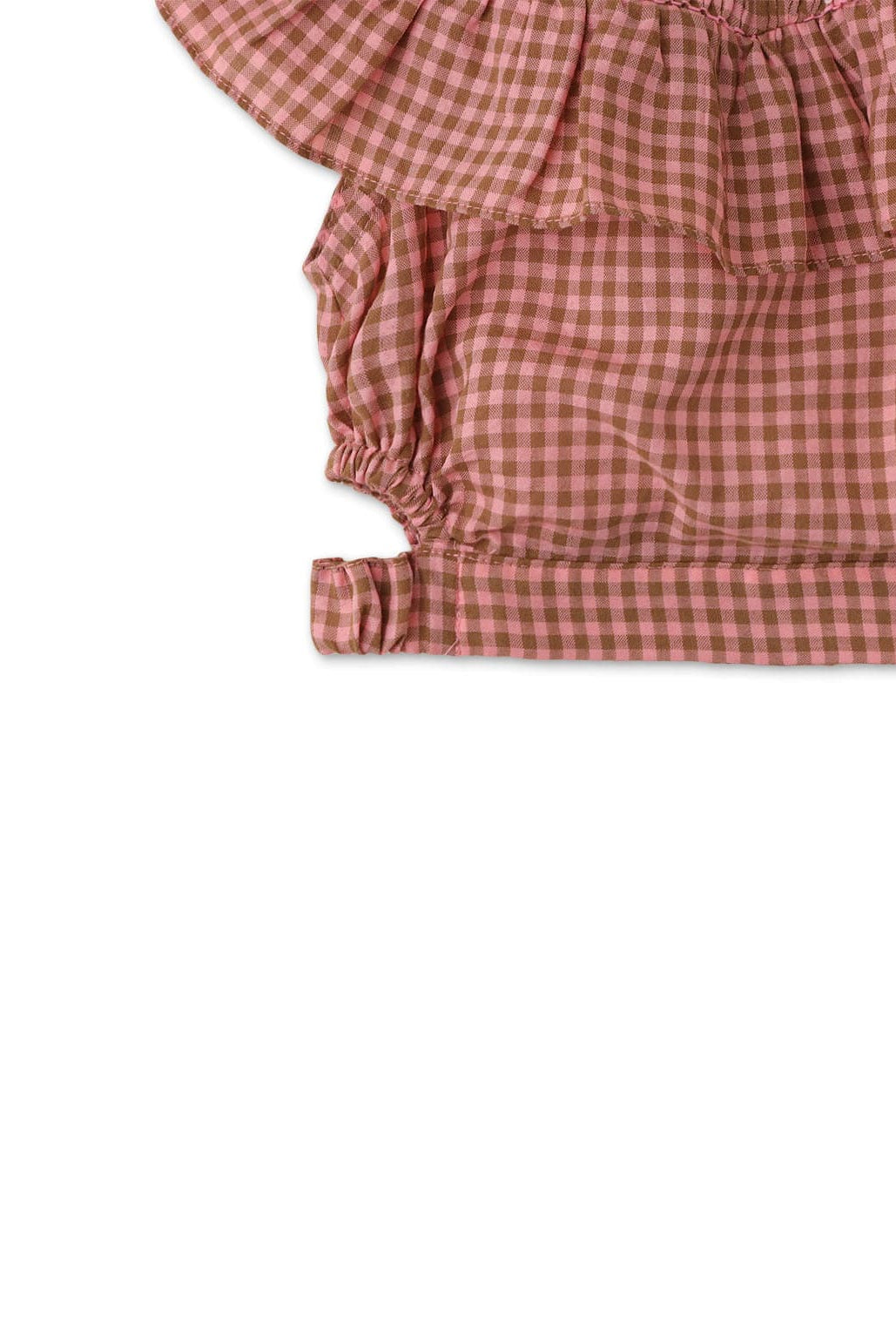 جينجرسنابس بلوزة منسوجة مربعات بكشكشة للبنات متعدد الألوان