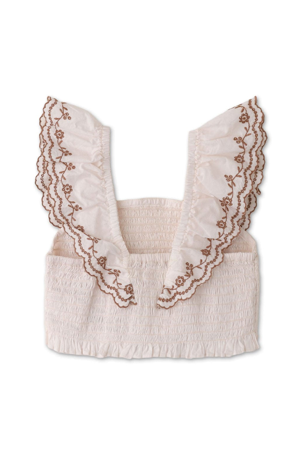 جينجرسنابس بلوزة منسوجة للبنات بحمالات عريضة للبنات أبيض