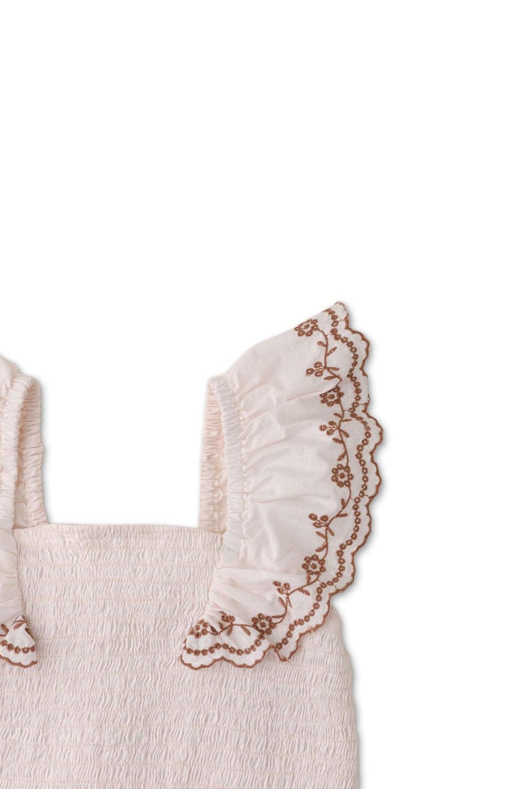 جينجرسنابس بلوزة منسوجة للبنات بحمالات عريضة للبنات أبيض