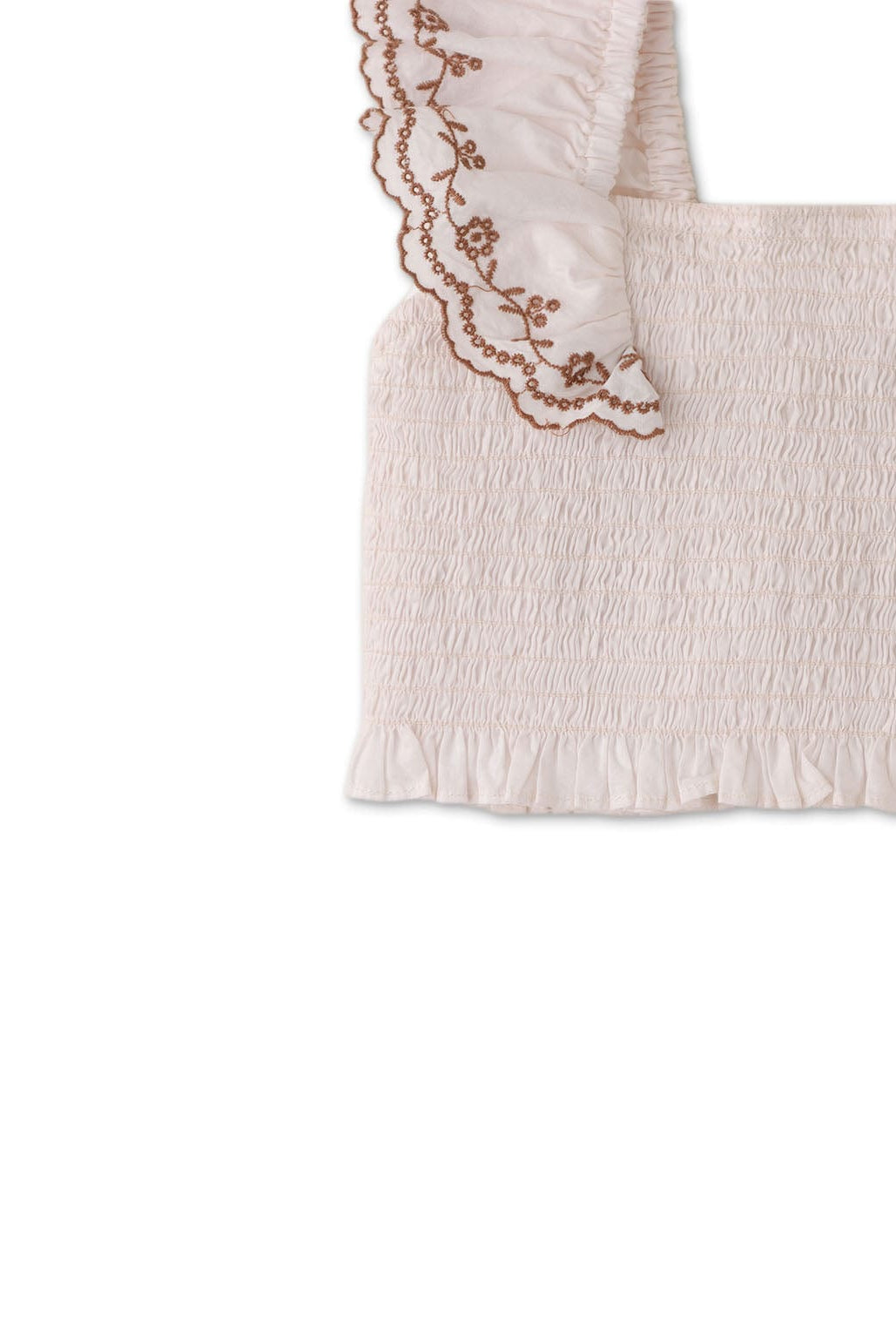 جينجرسنابس بلوزة منسوجة للبنات بحمالات عريضة للبنات أبيض